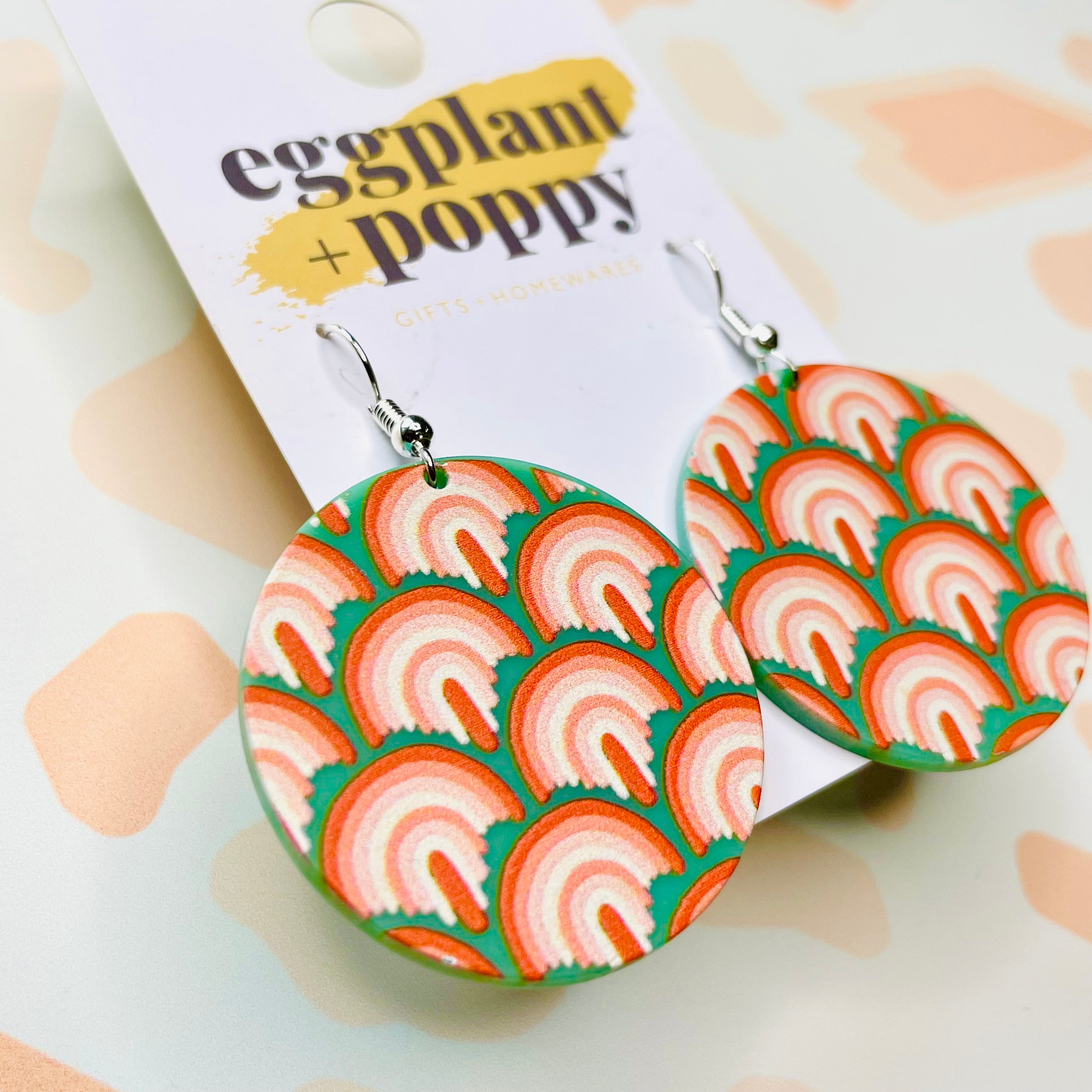 Colourful Disc Earrings