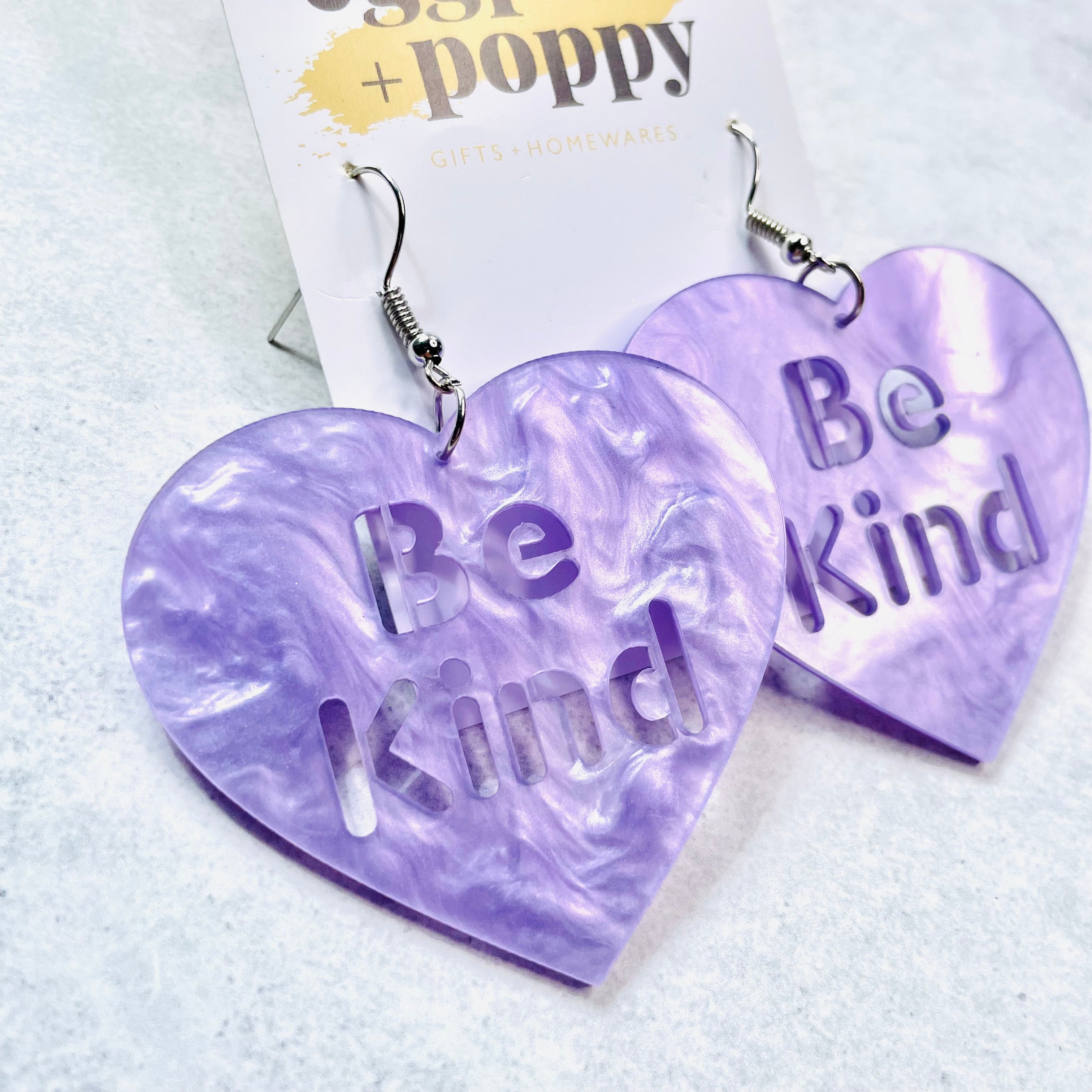 Be Kind Heart Earrings