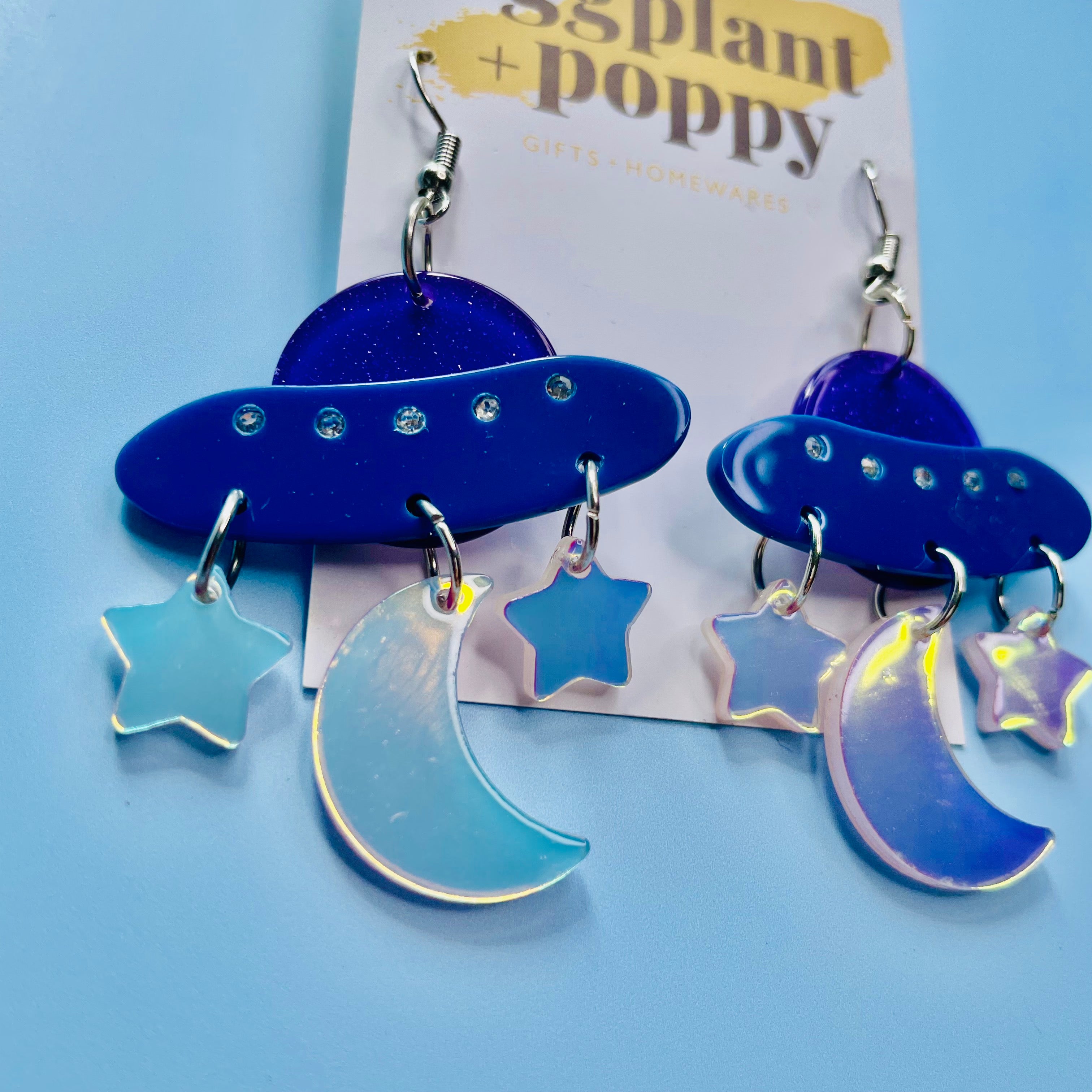 Spaceship Earrings