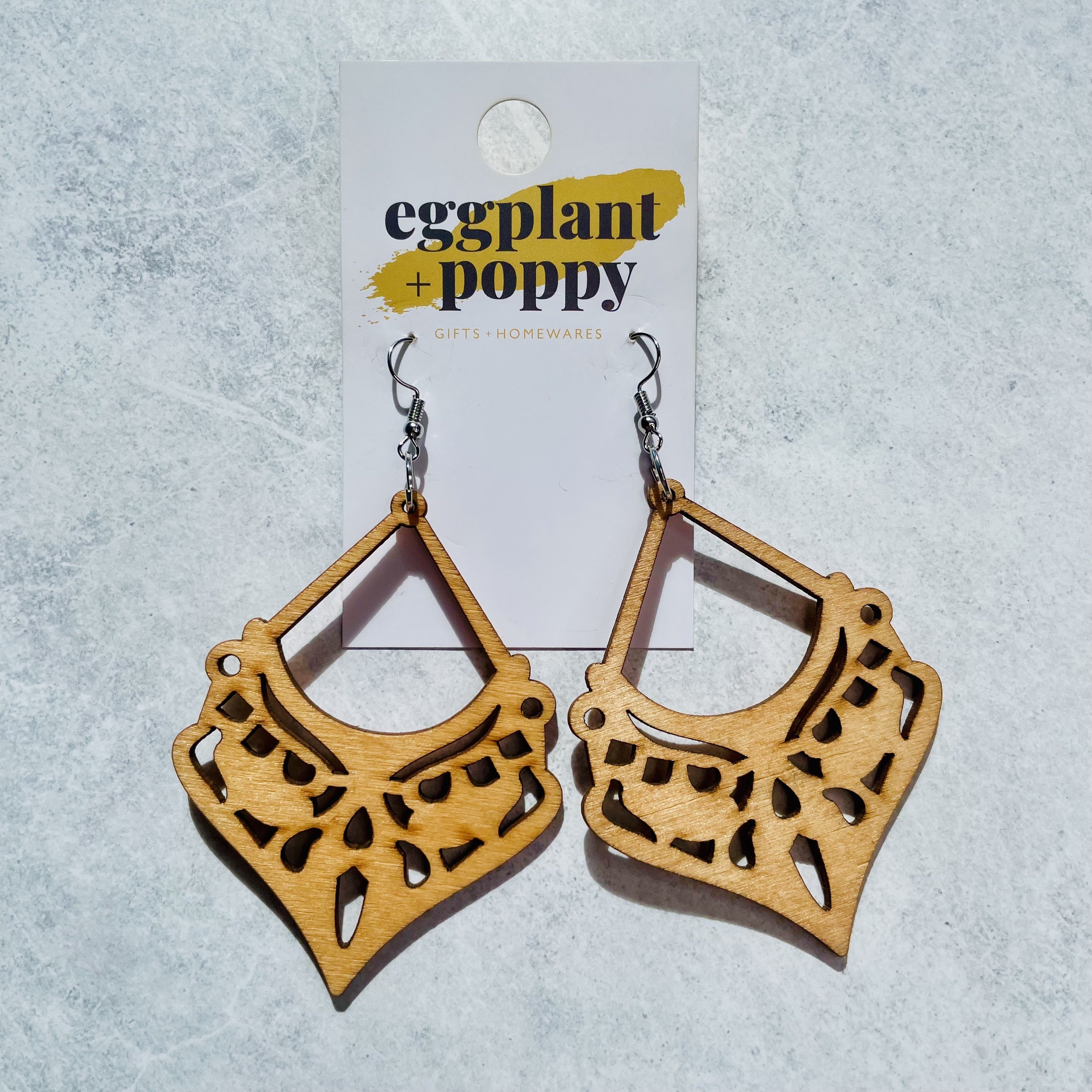 Timber Tribal Point Earrings