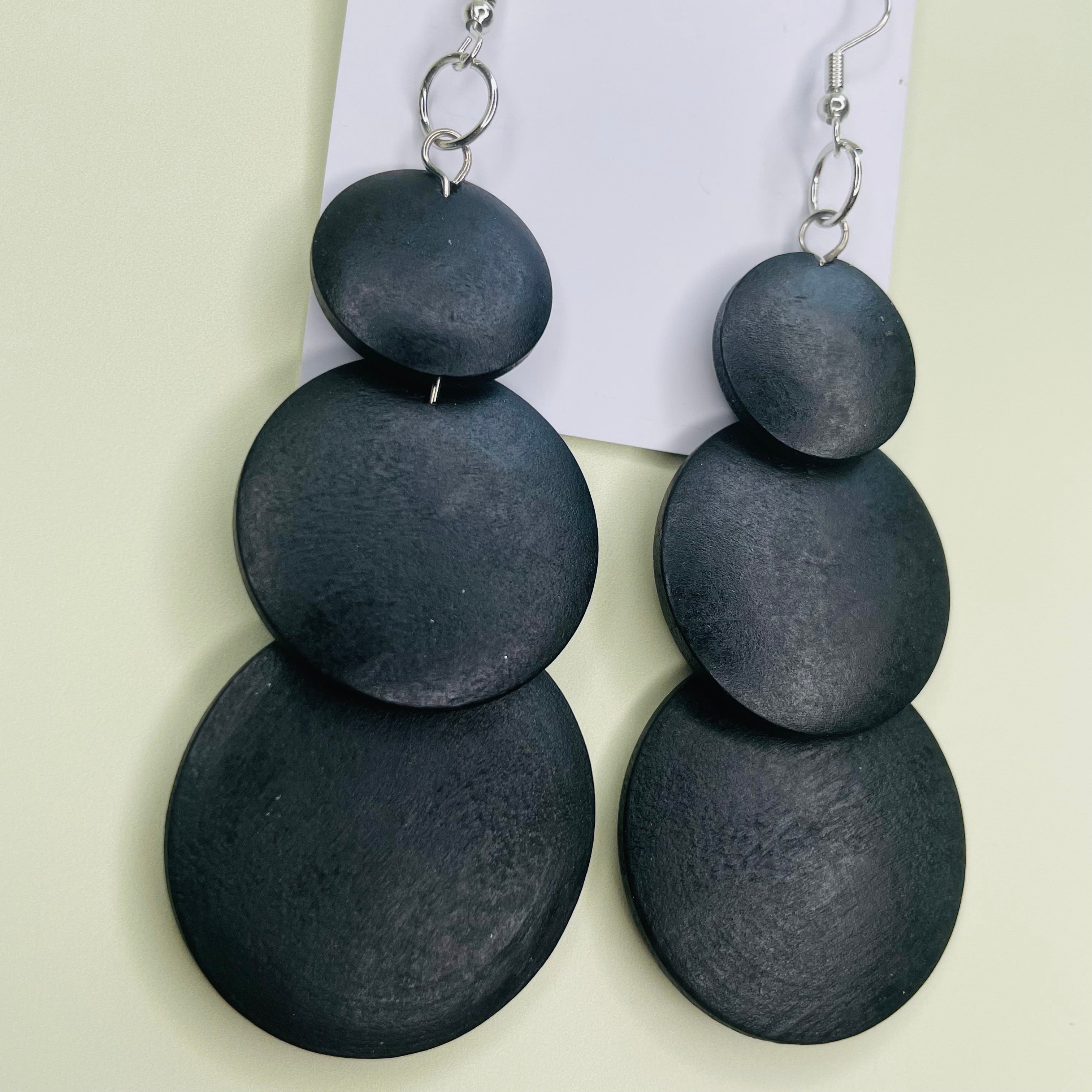 Timber Disc Dangle Earrings