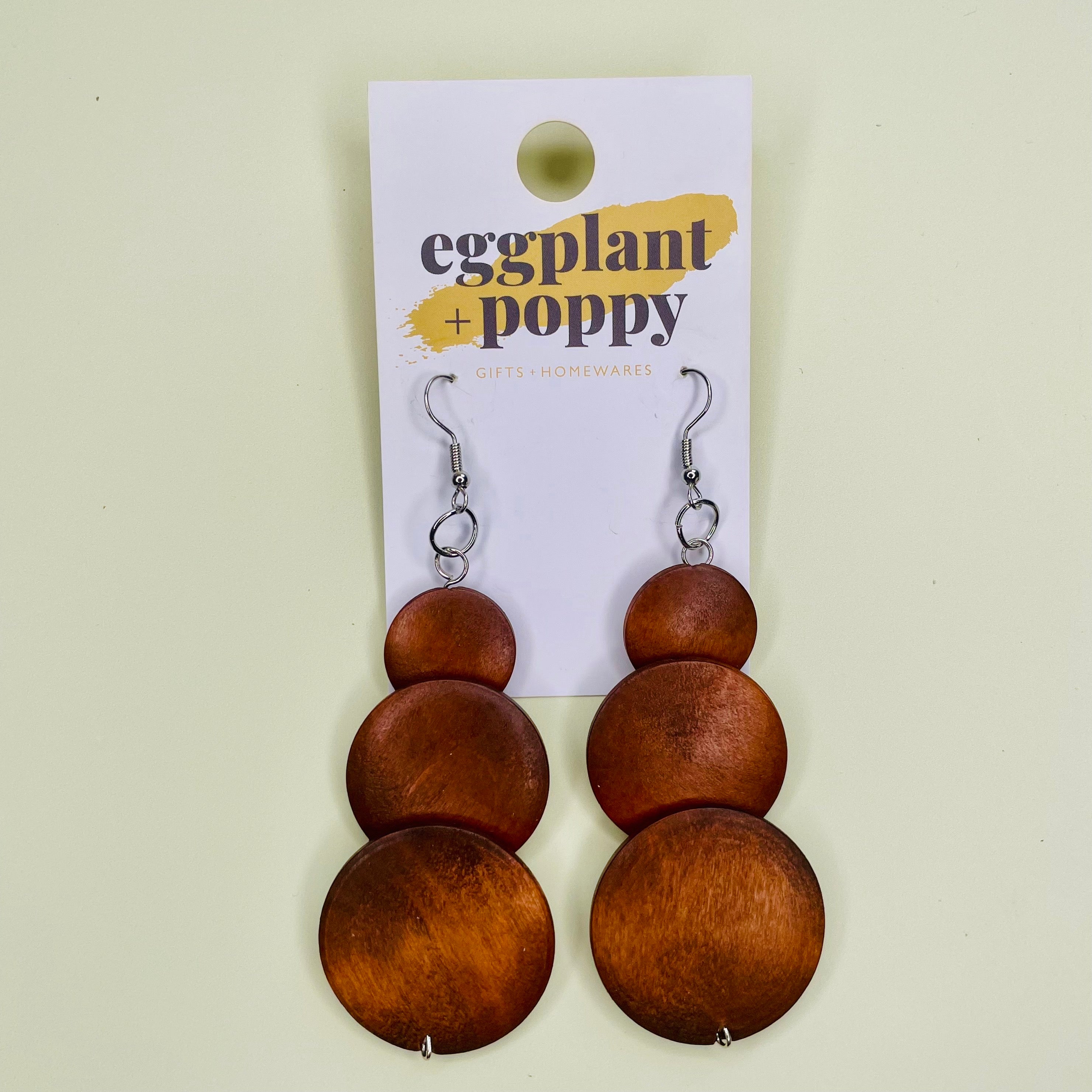 Timber Disc Dangle Earrings