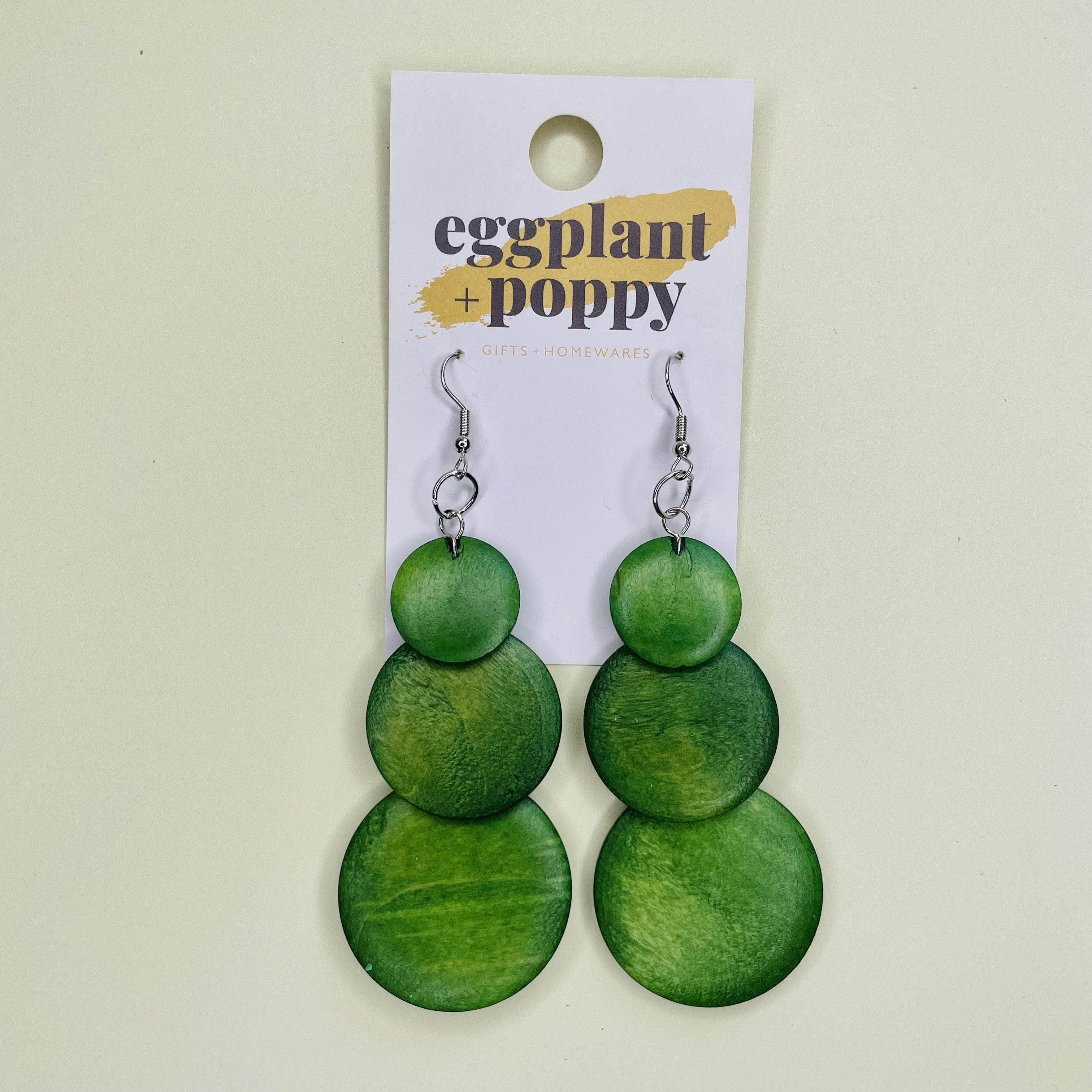 Timber Disc Dangle Earrings