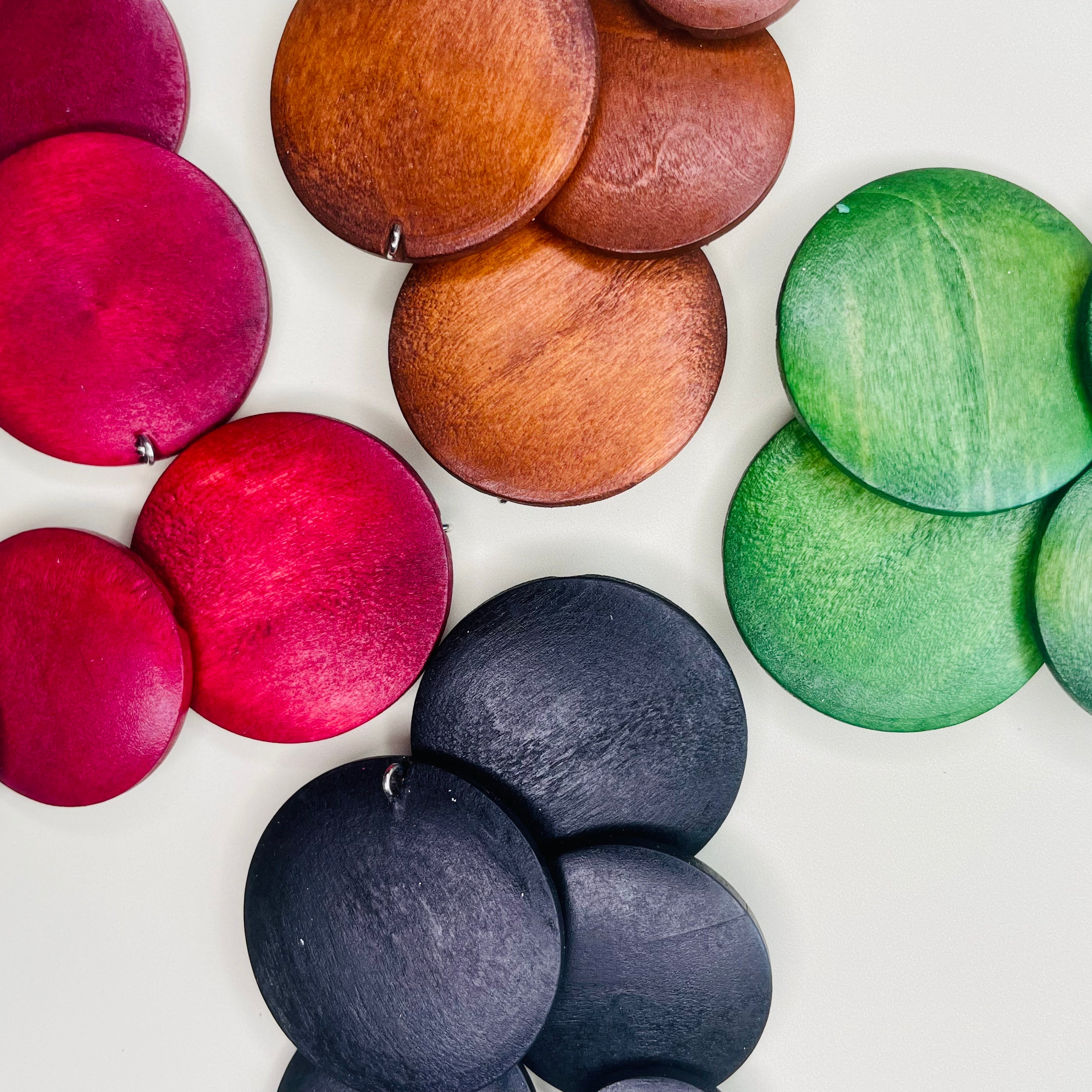 Timber Disc Dangle Earrings