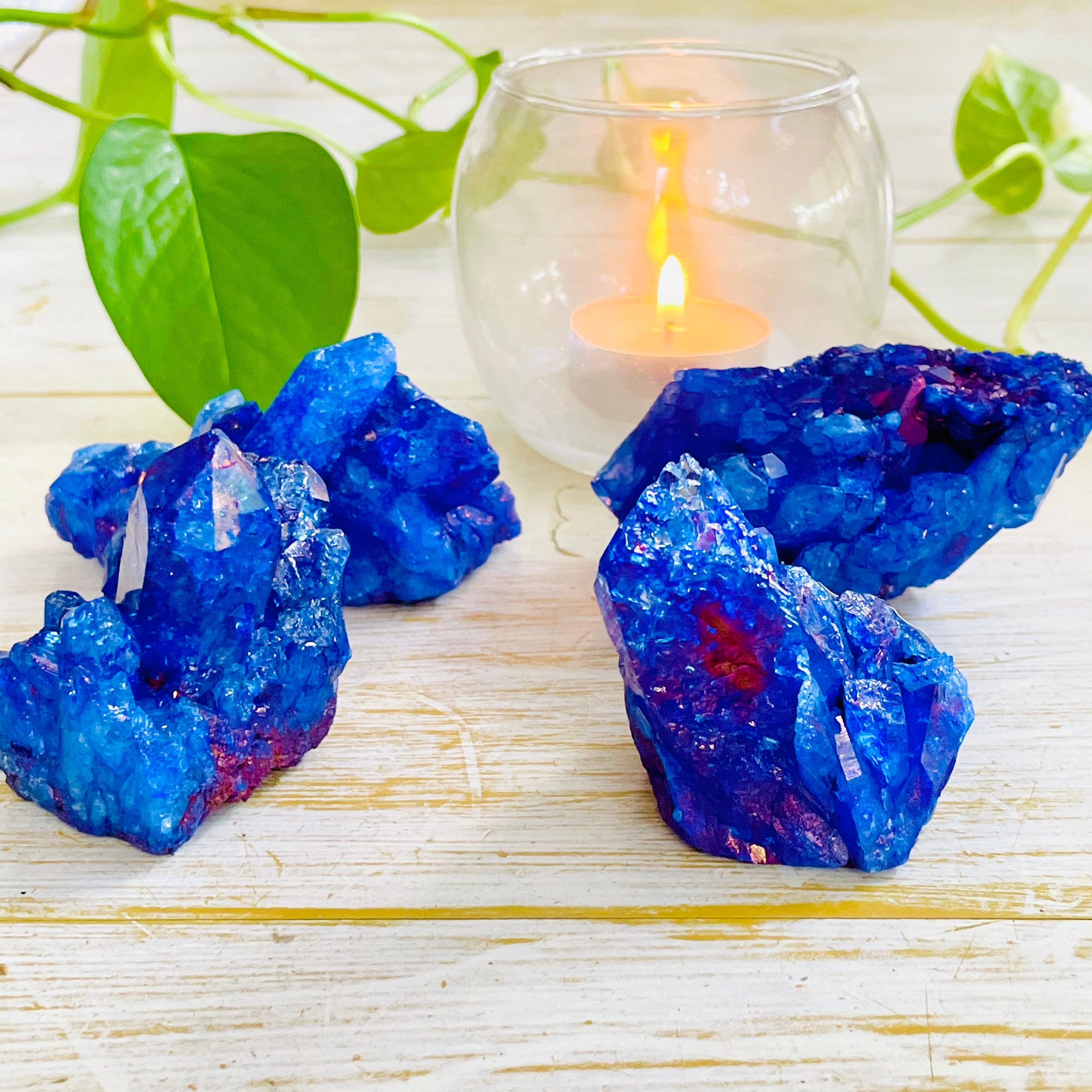 Blue Clear Quartz Cluster