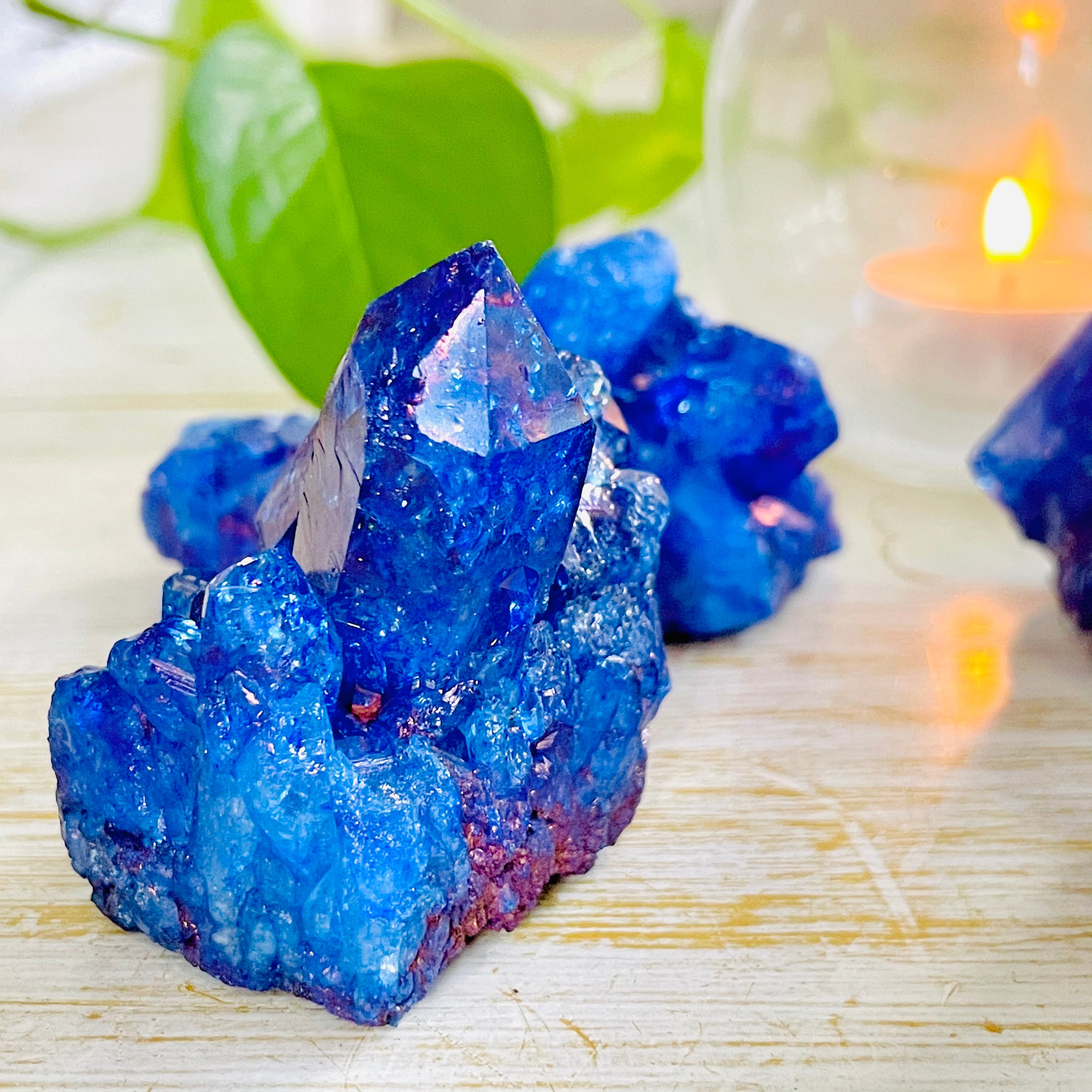 Blue Clear Quartz Cluster