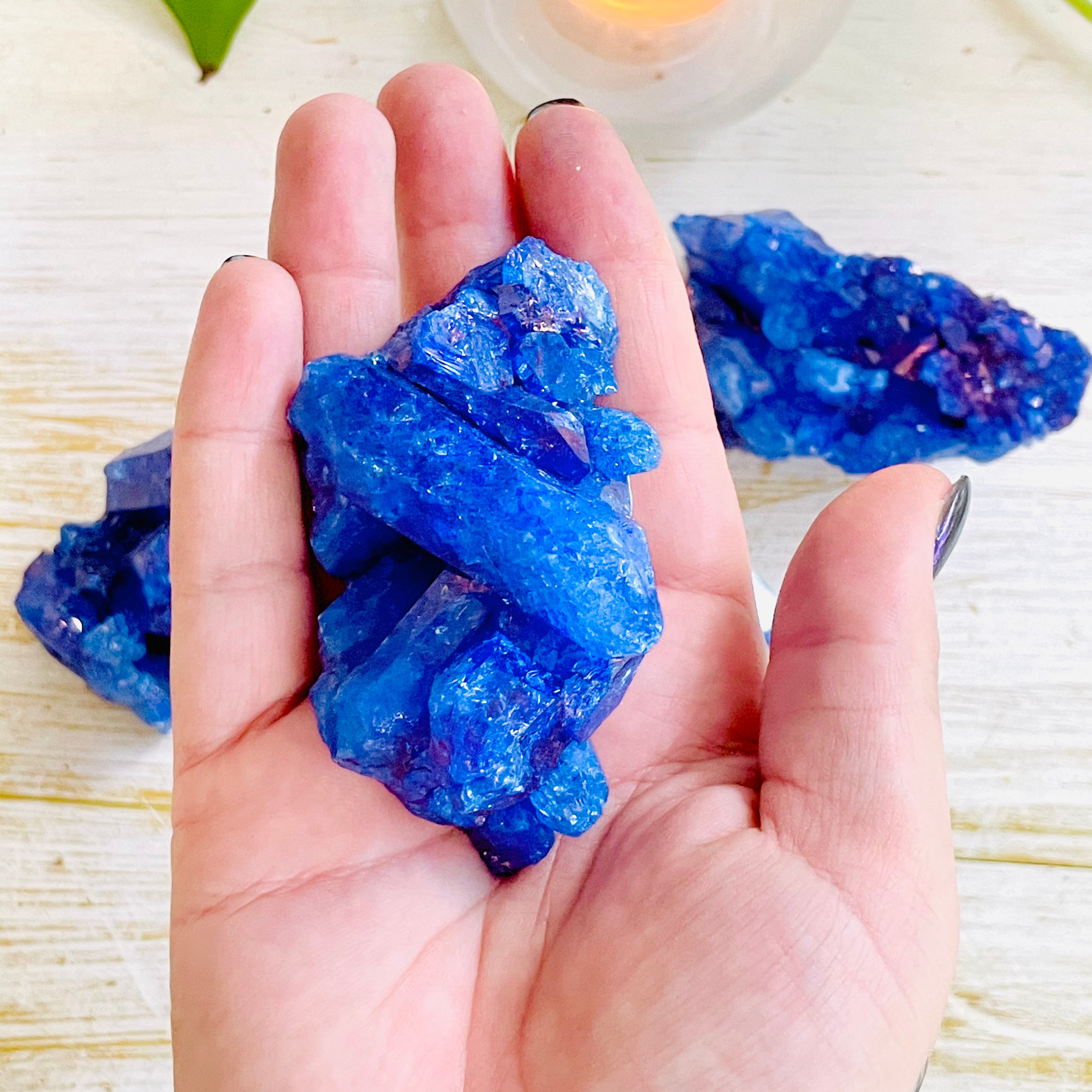 Blue Clear Quartz Cluster