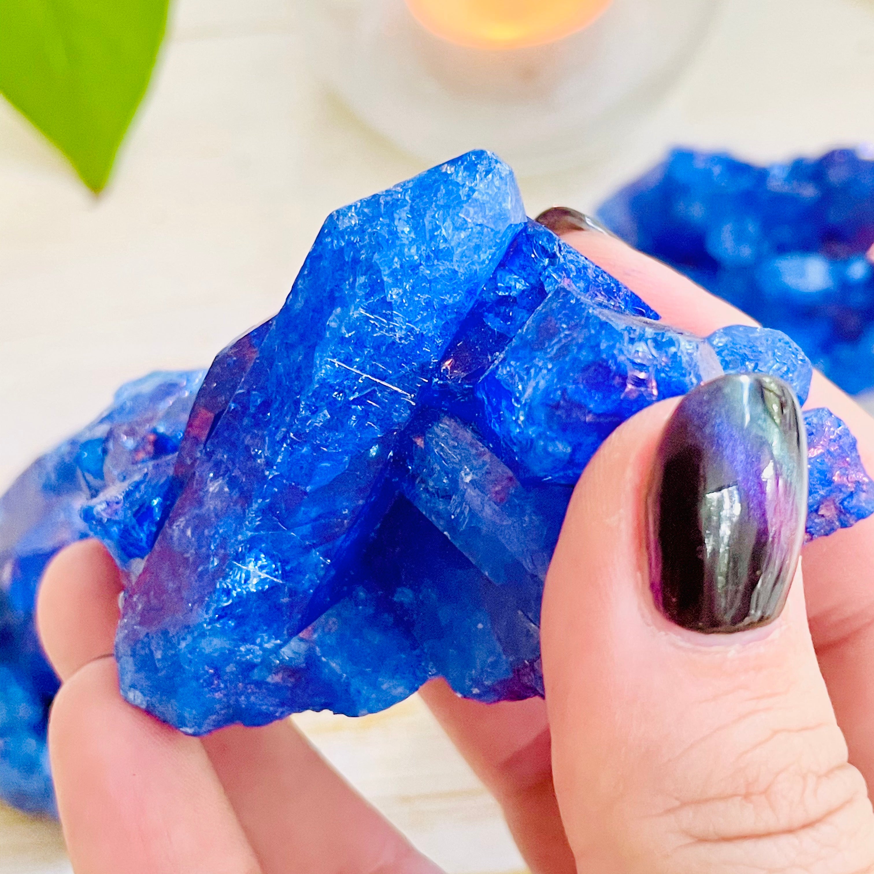 Blue Clear Quartz Cluster