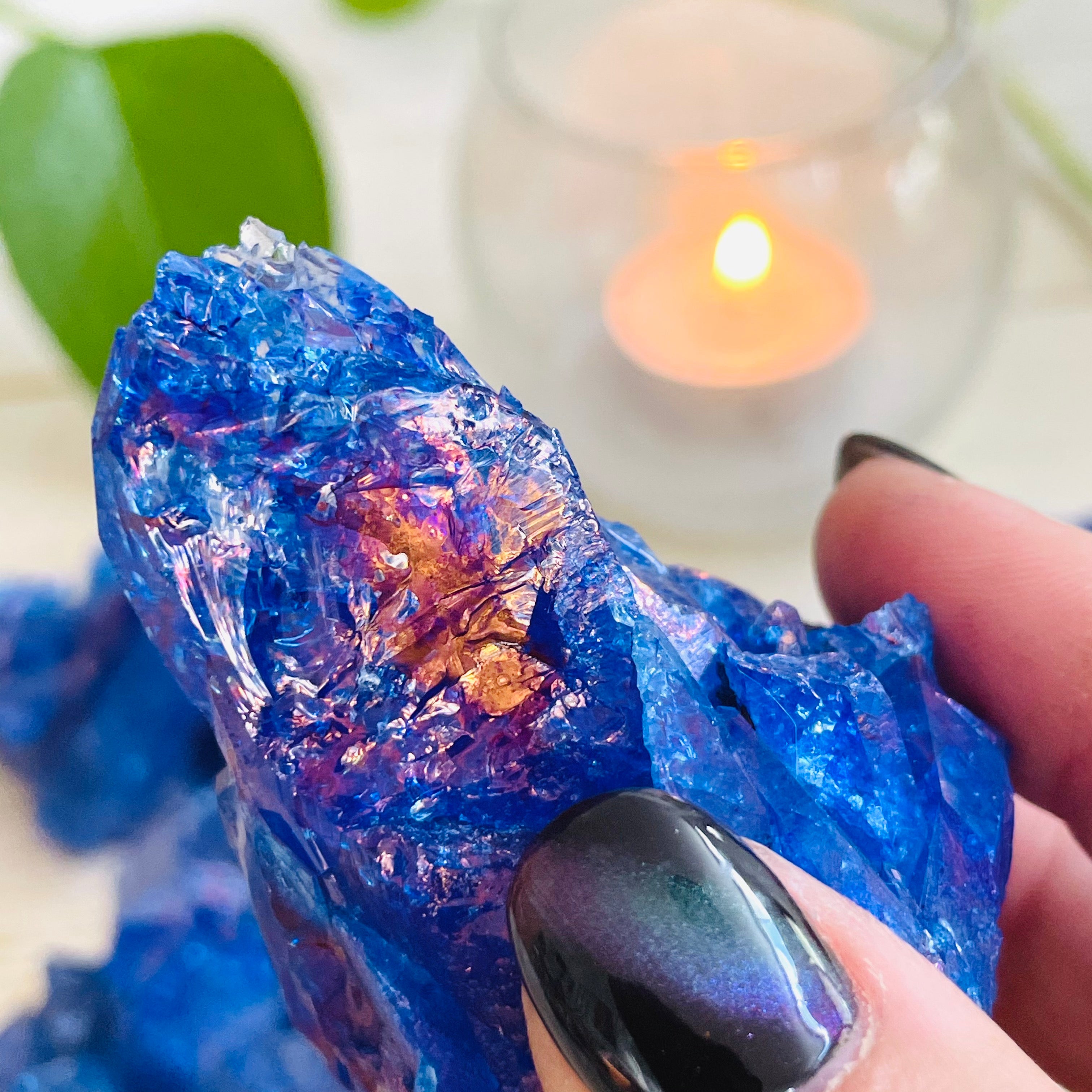 Blue Clear Quartz Cluster