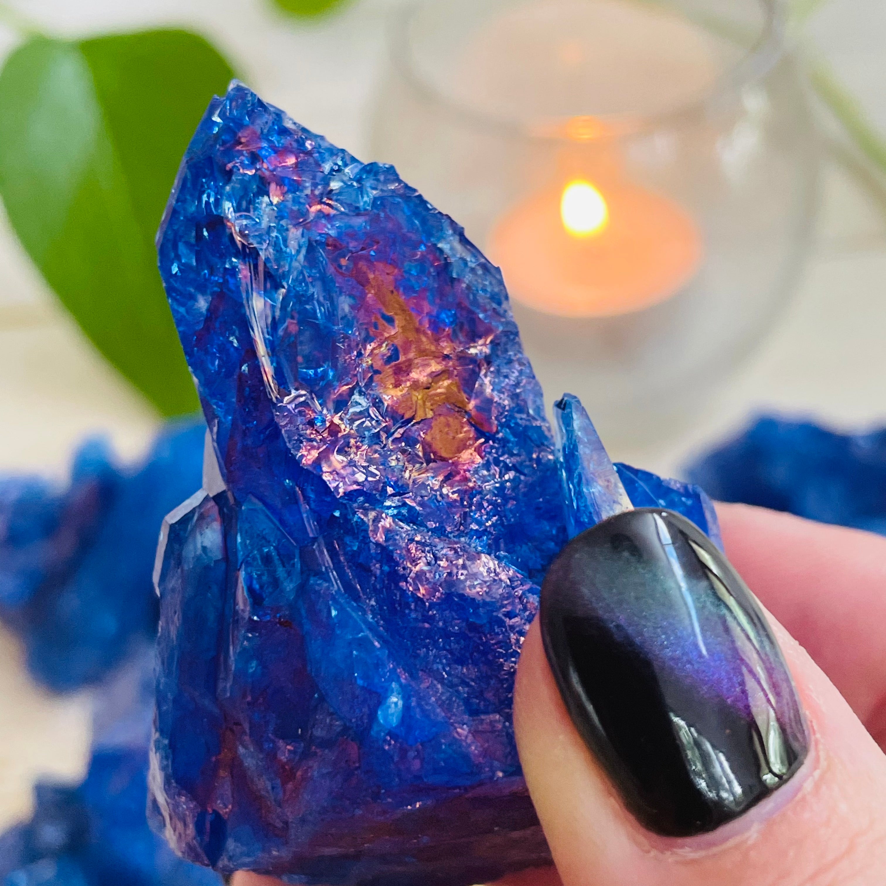 Blue Clear Quartz Cluster