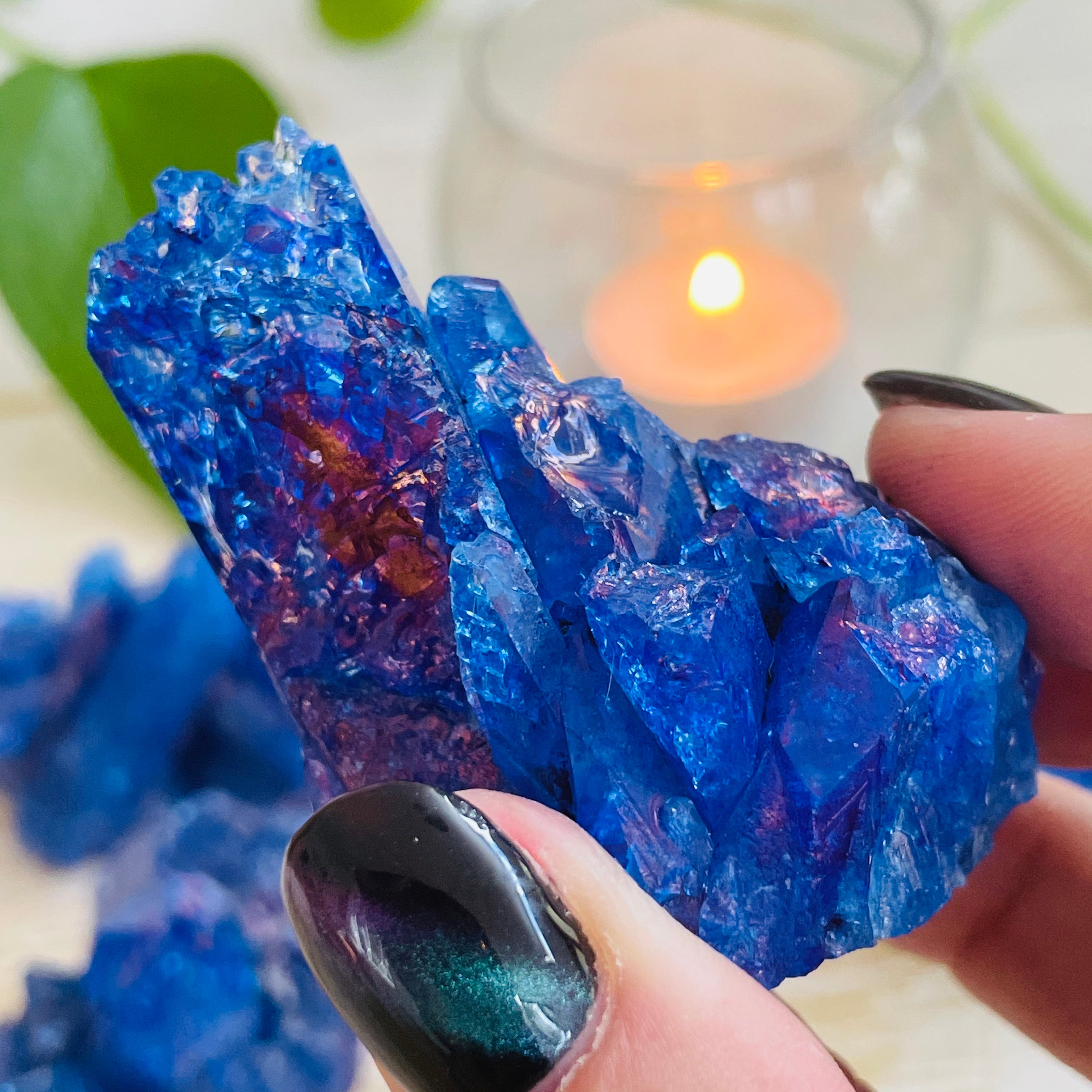 Blue Clear Quartz Cluster