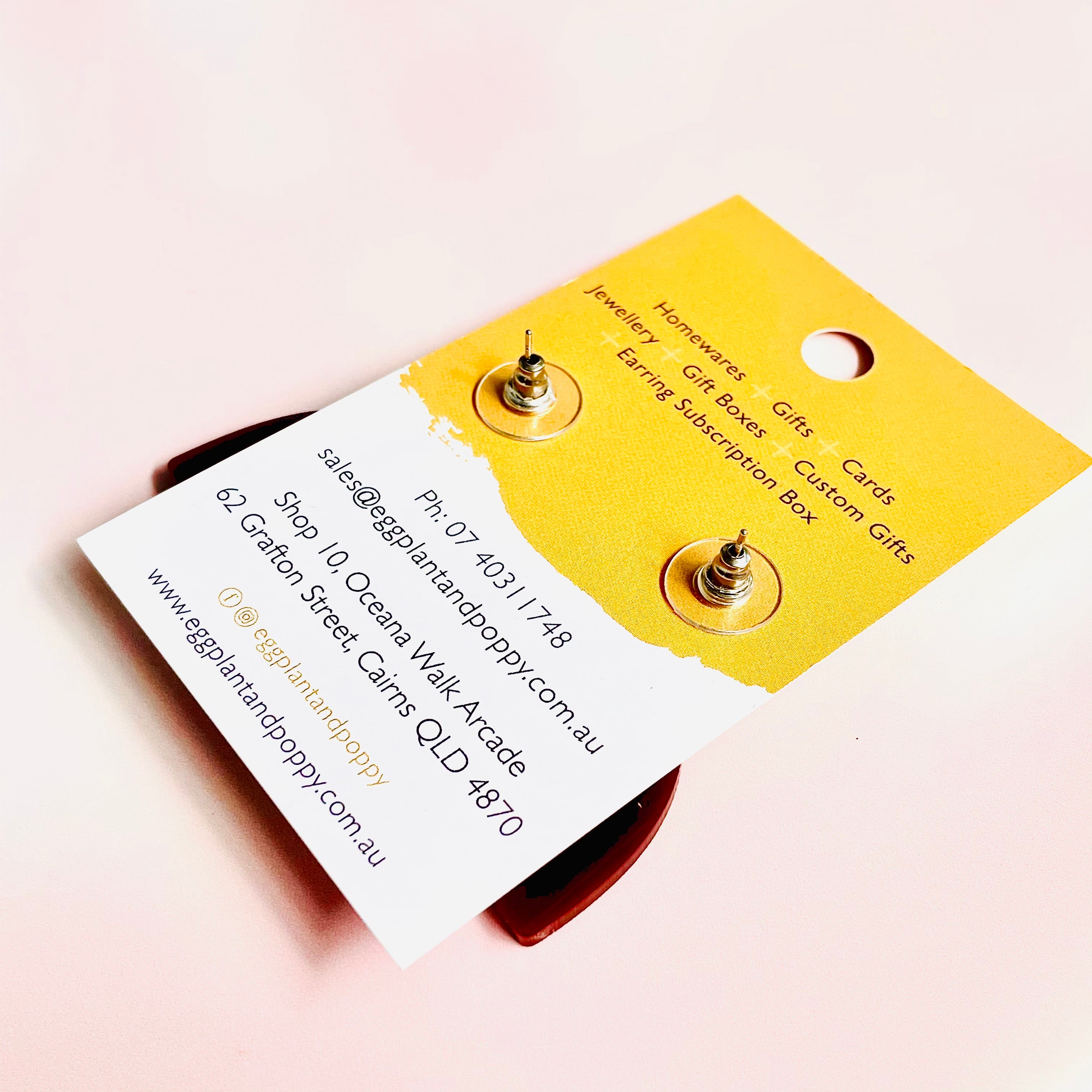 Rose Gold Rainbow Heart Earrings
