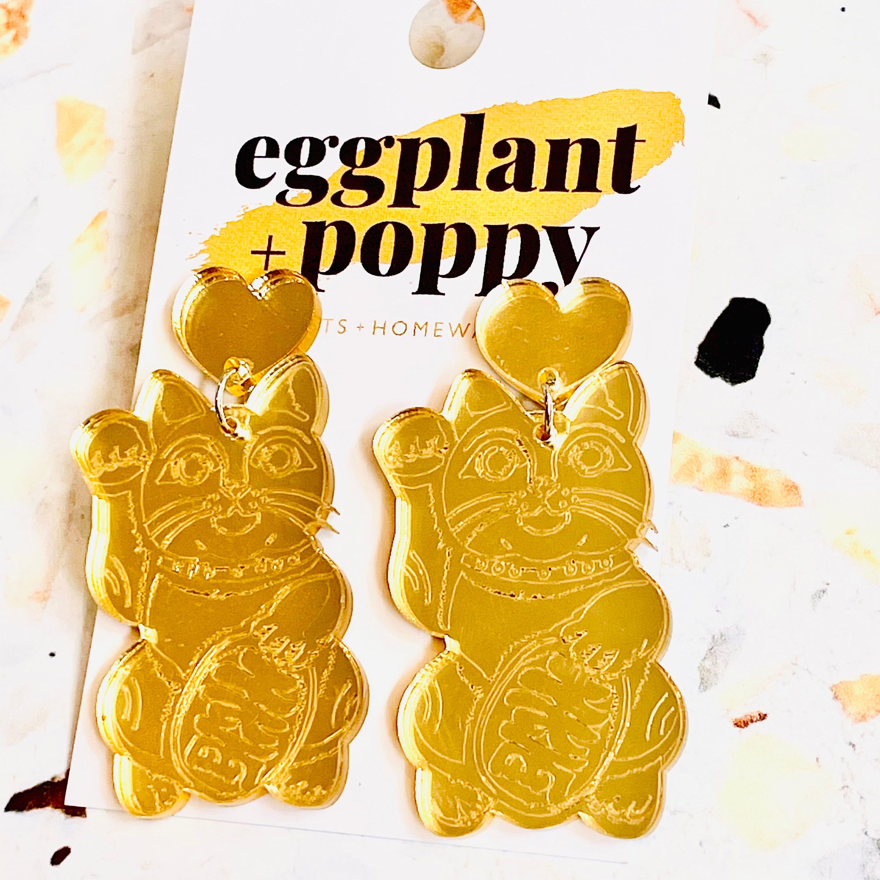 Lucky Cat Earrings