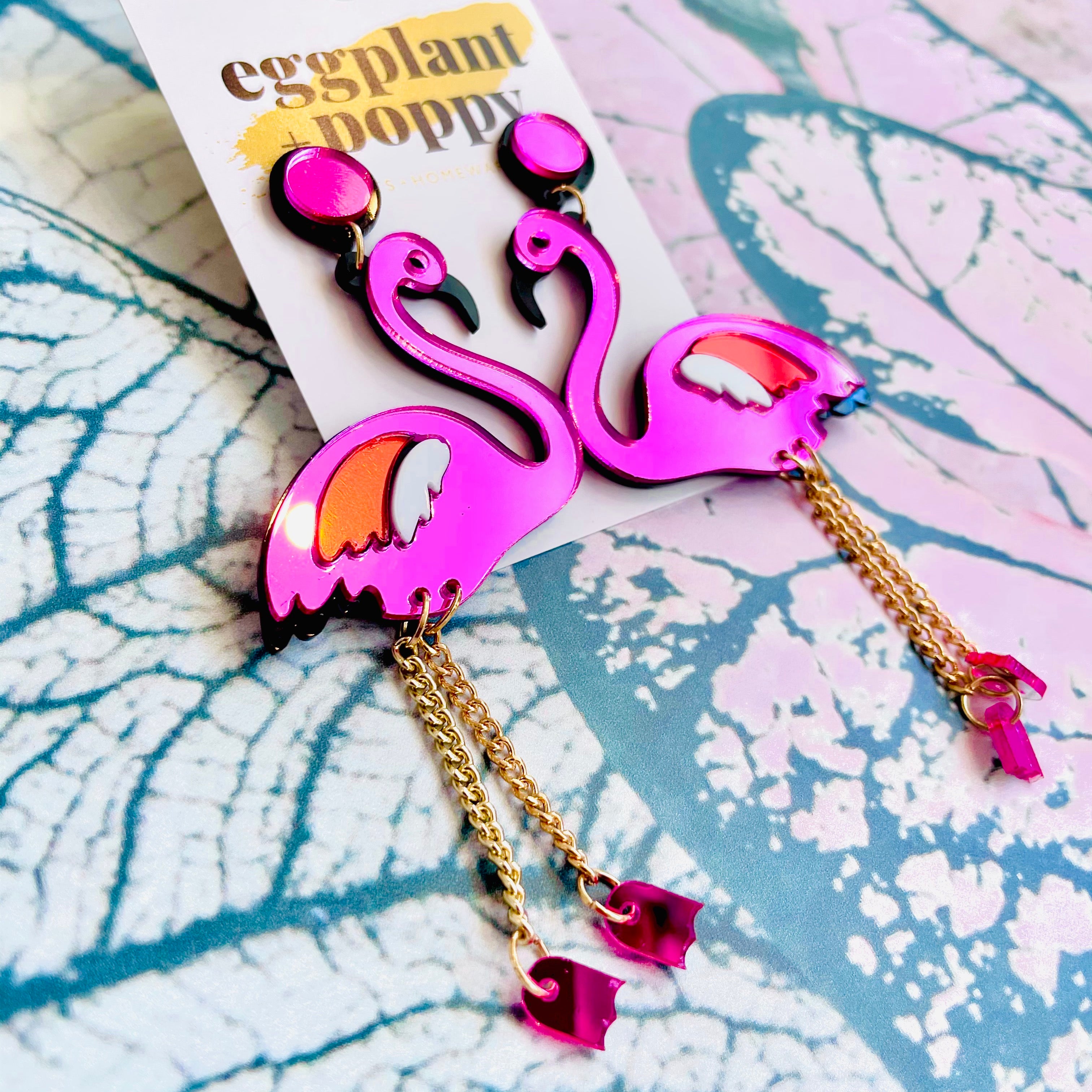Leggy Flamingo Earrings