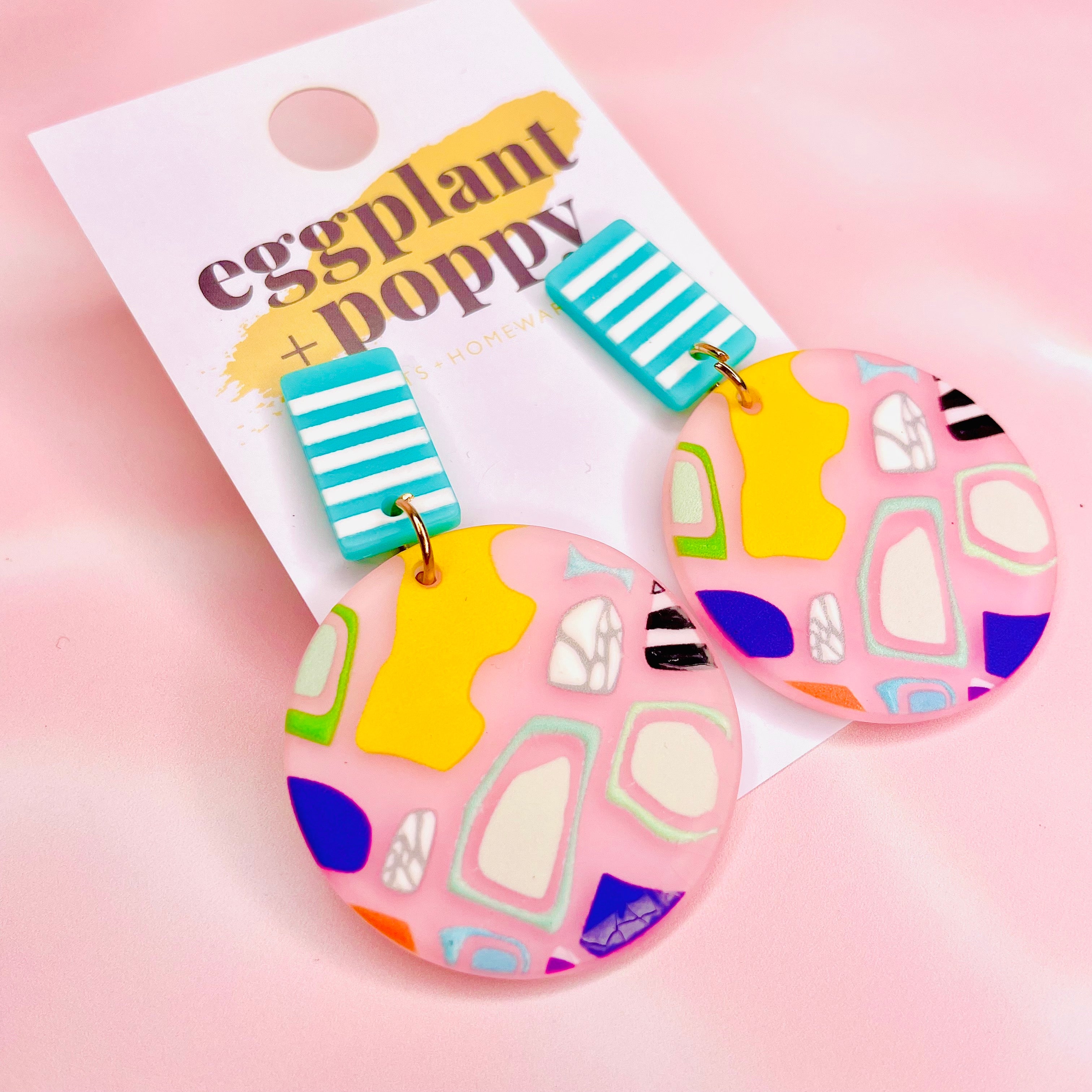 Art Earrings - Colourful