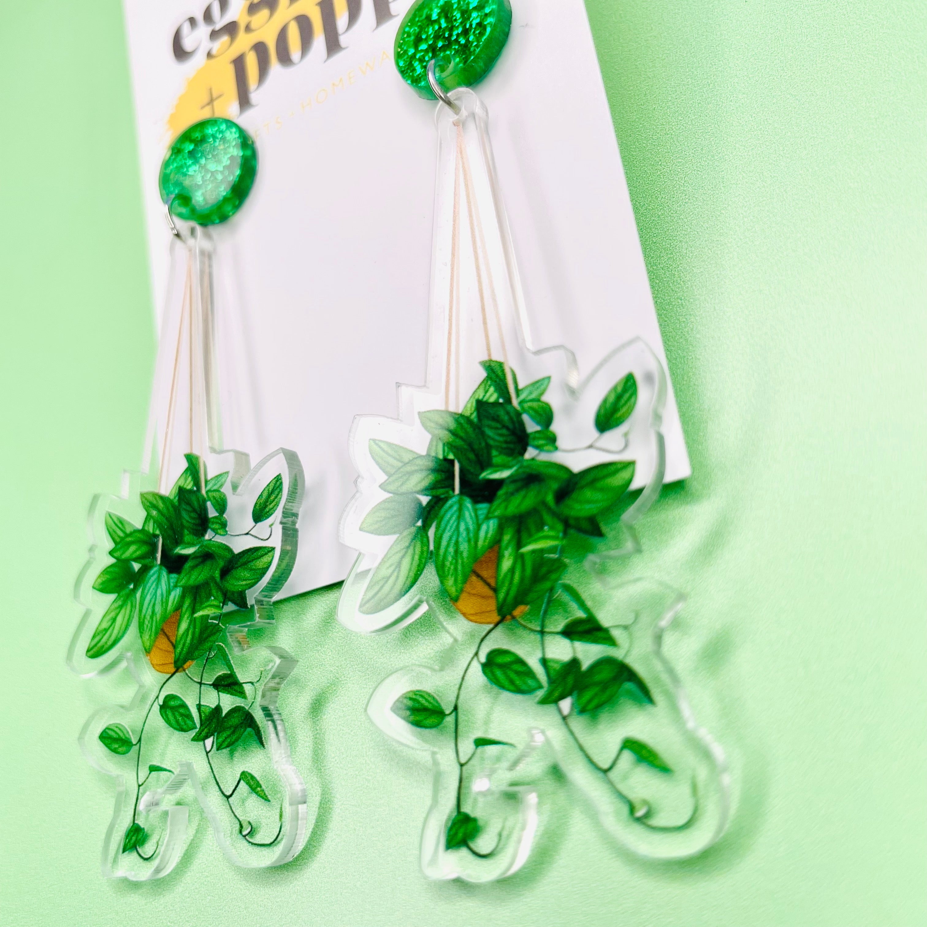 Hanging Pot Earrings - Ivy