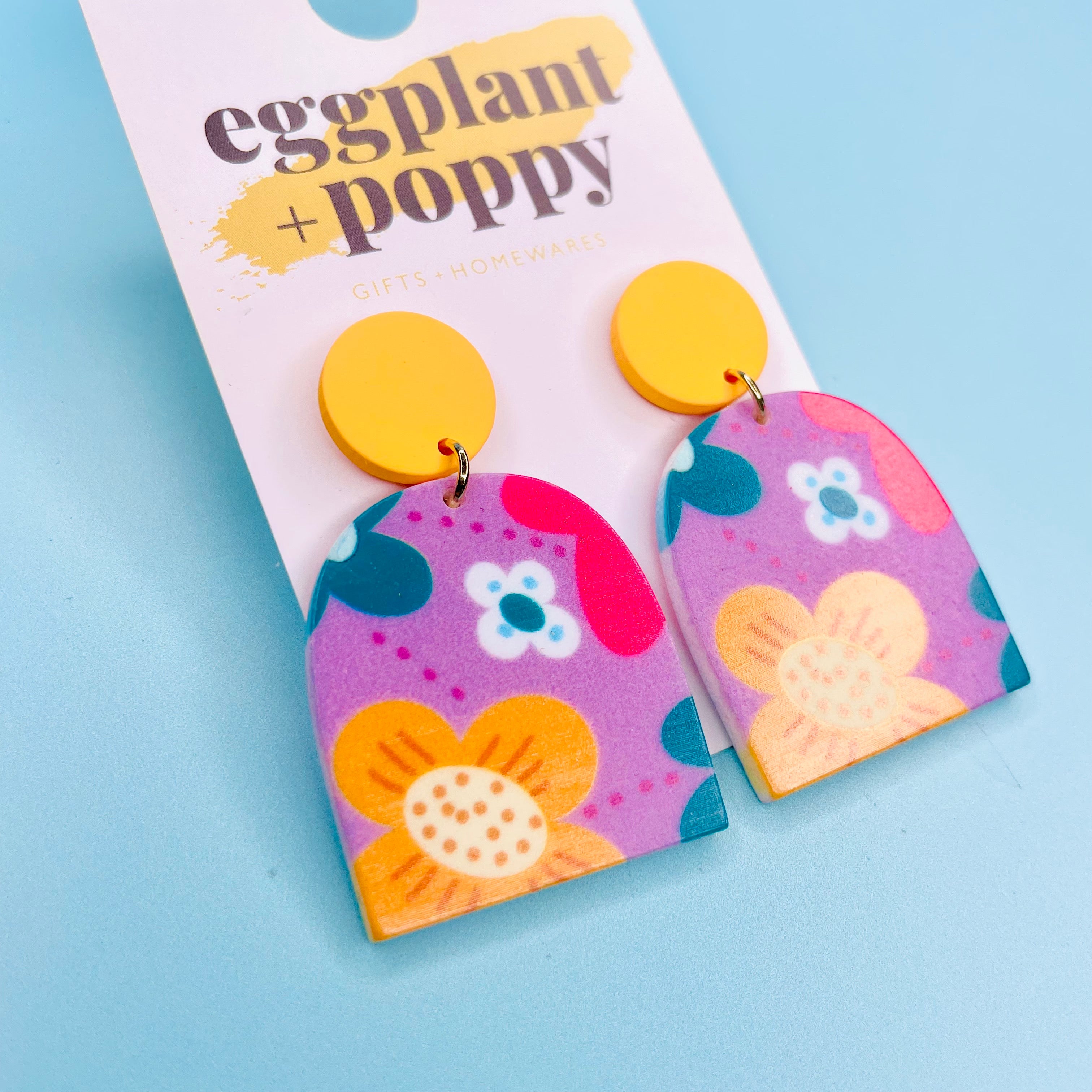 Art Earrings - Flower Power