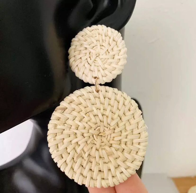 Rattan Earrings