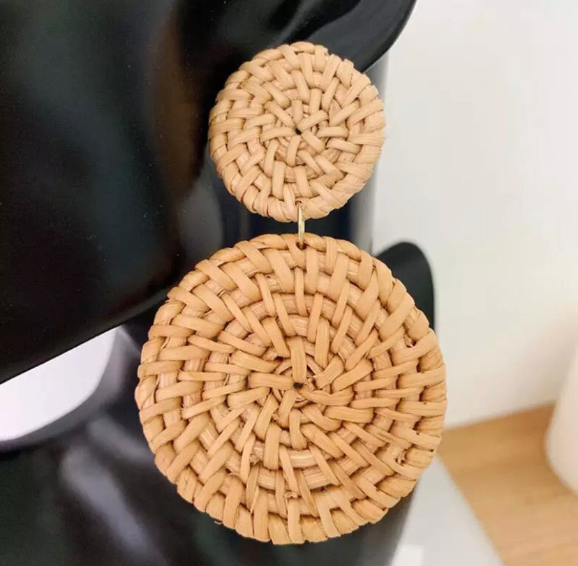 Rattan Earrings