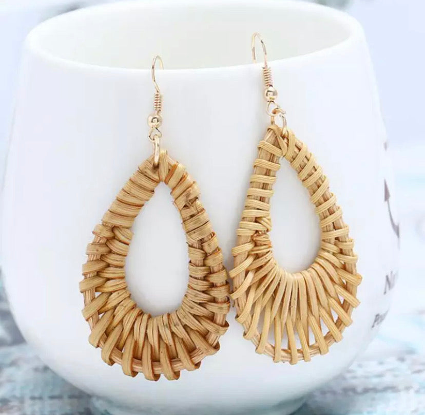 Rattan Earrings