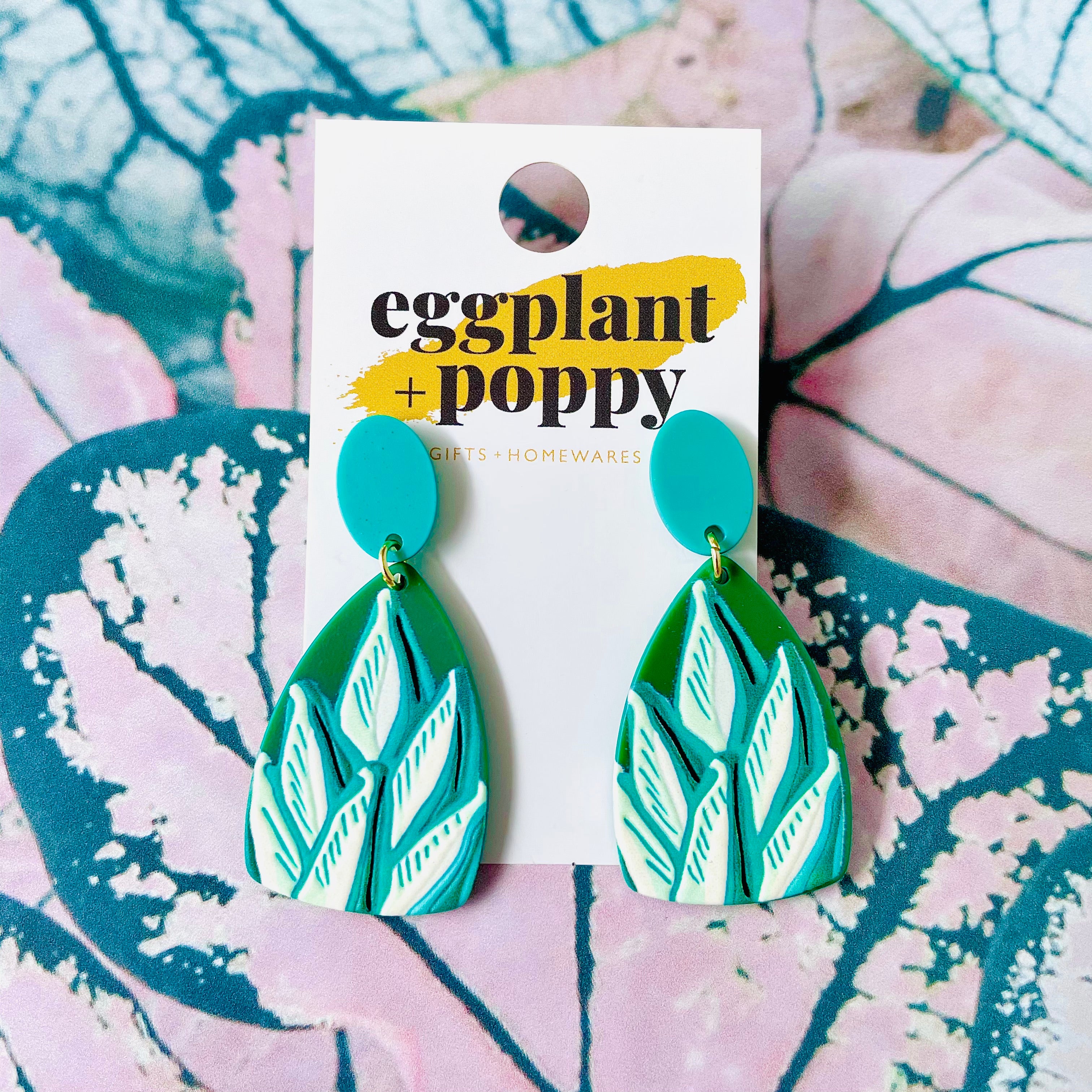 Art Earrings - Leaves