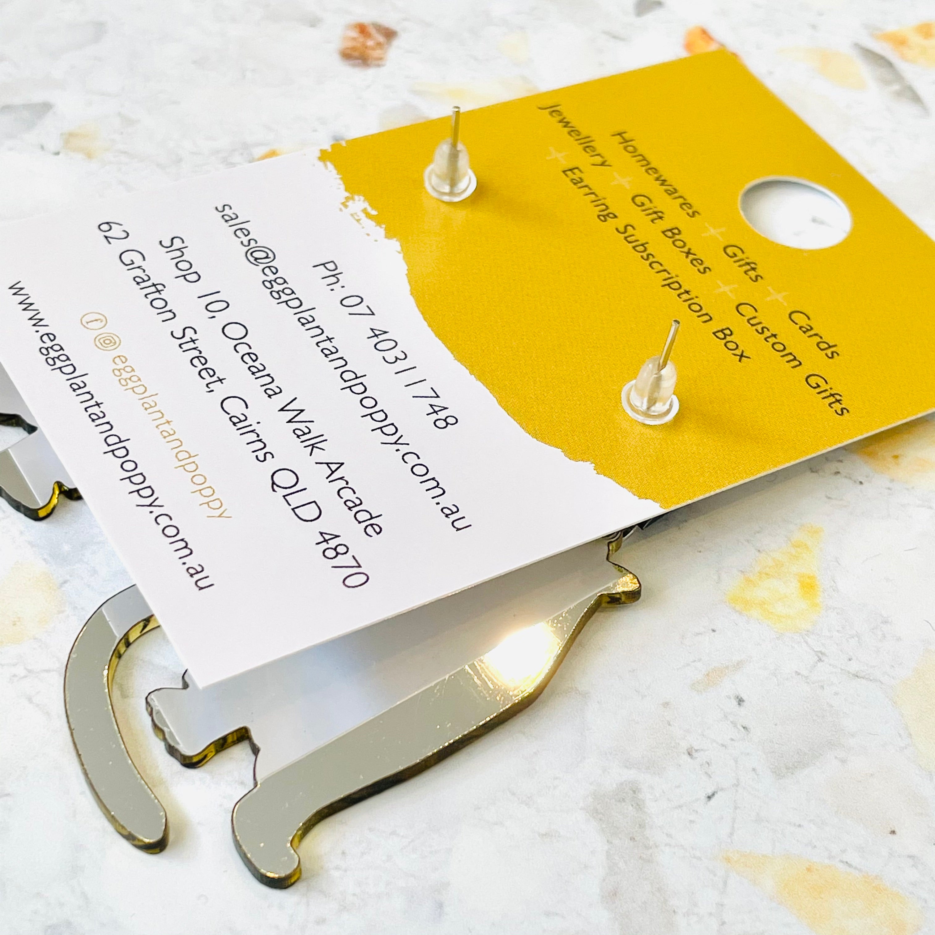 Gold Tiger Earrings