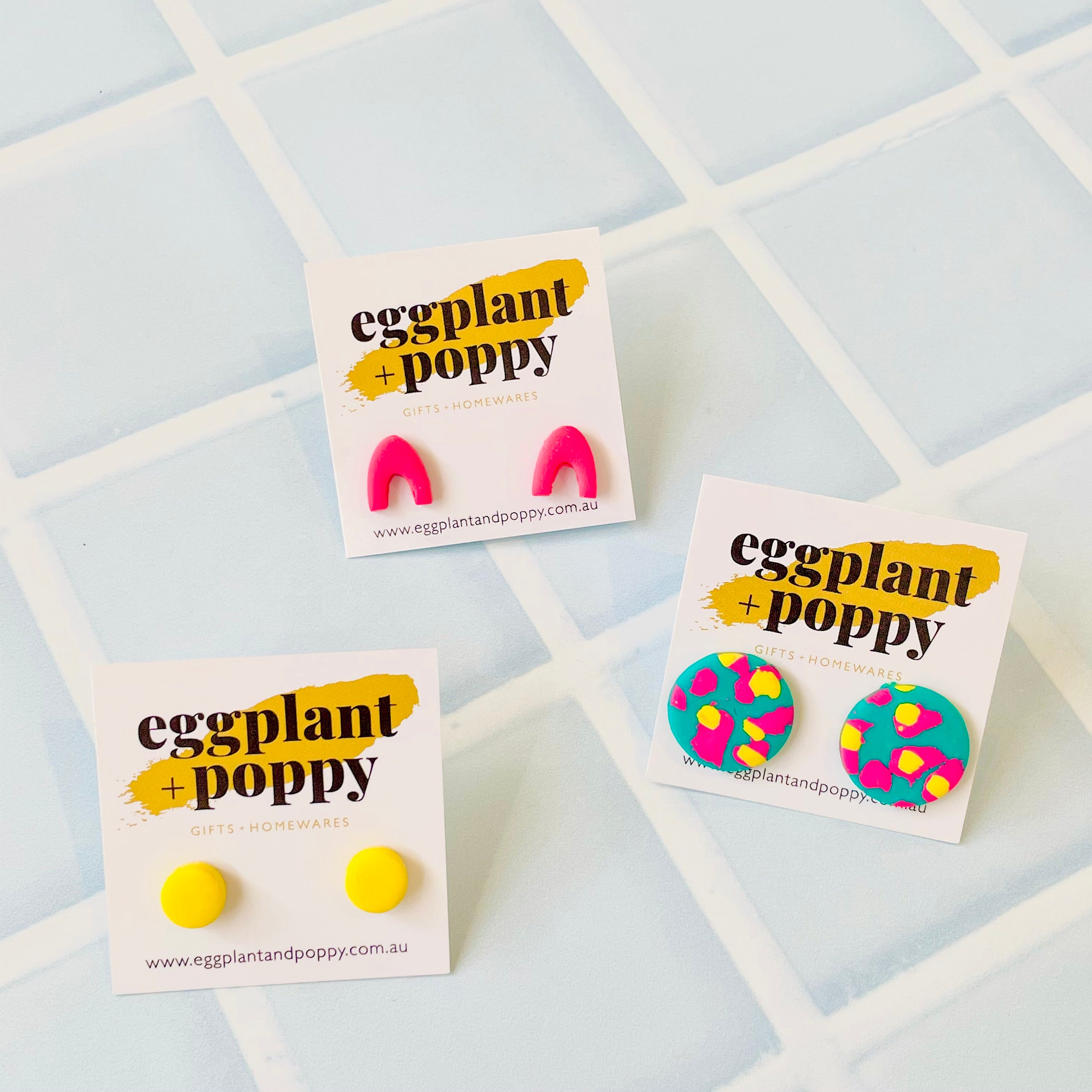 Candy Clay Stud Trio - Rio De Janeiro