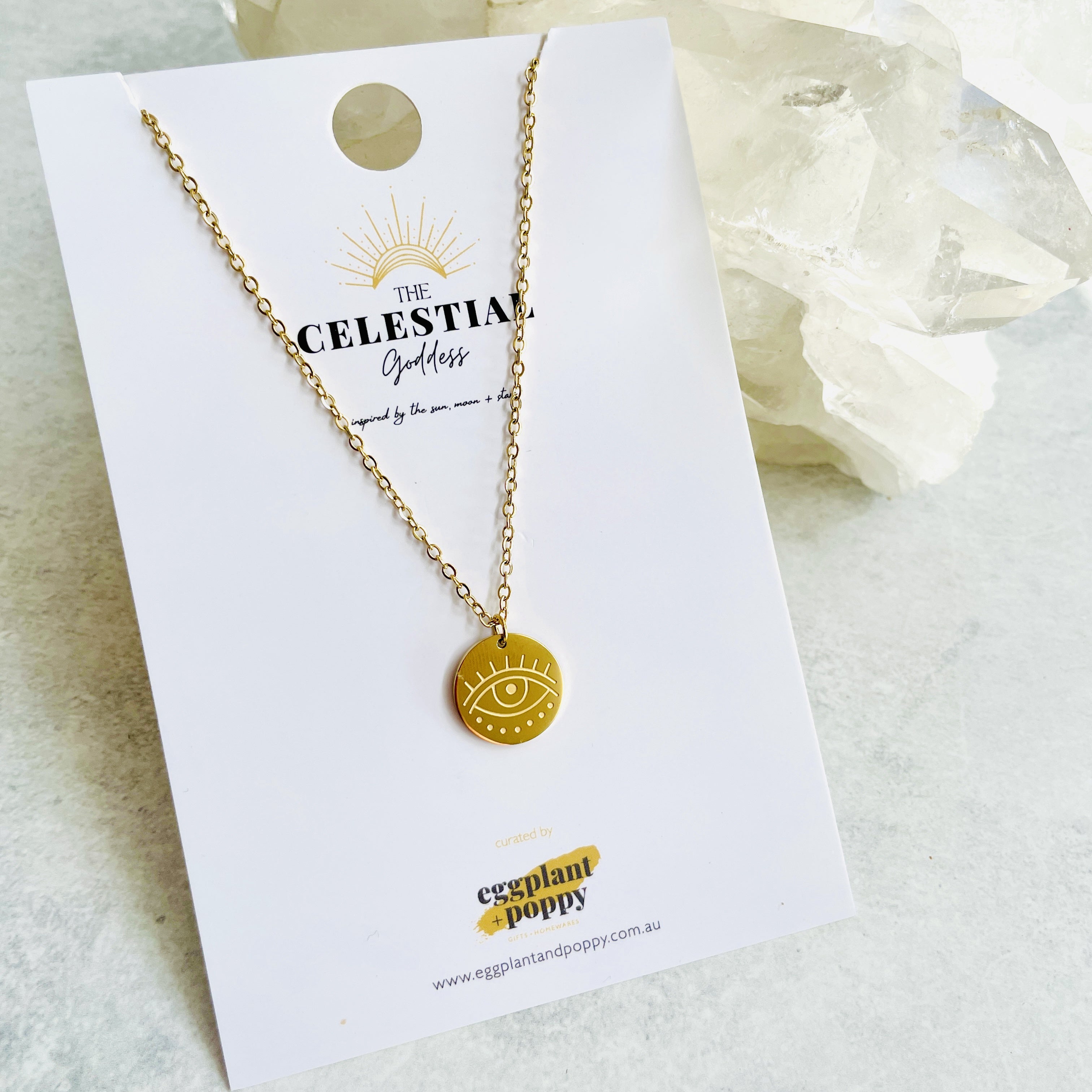 Gold Eye Necklace