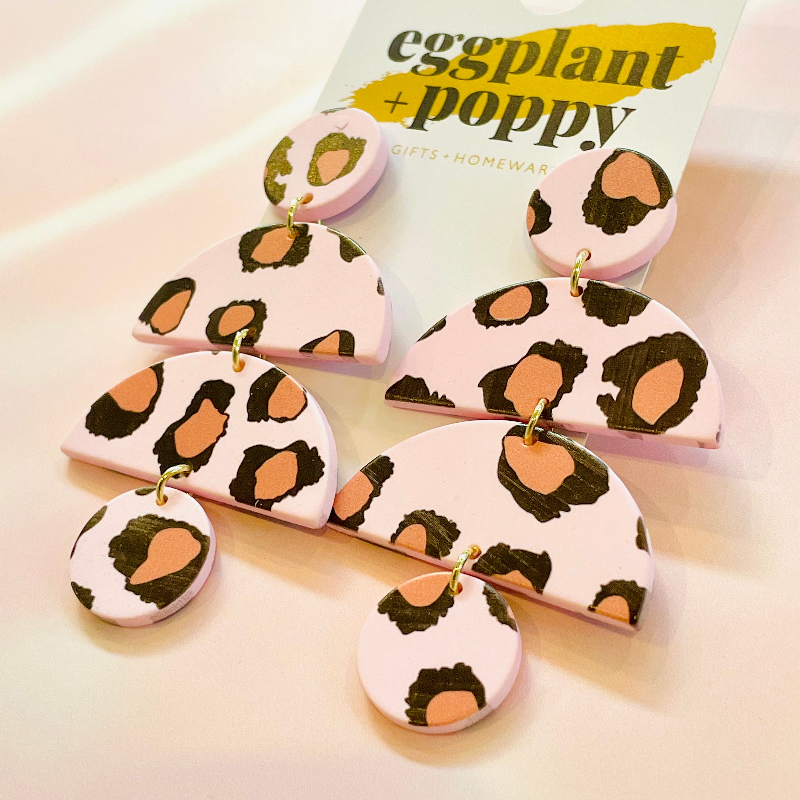 Art Earrings - Leopard Shapes