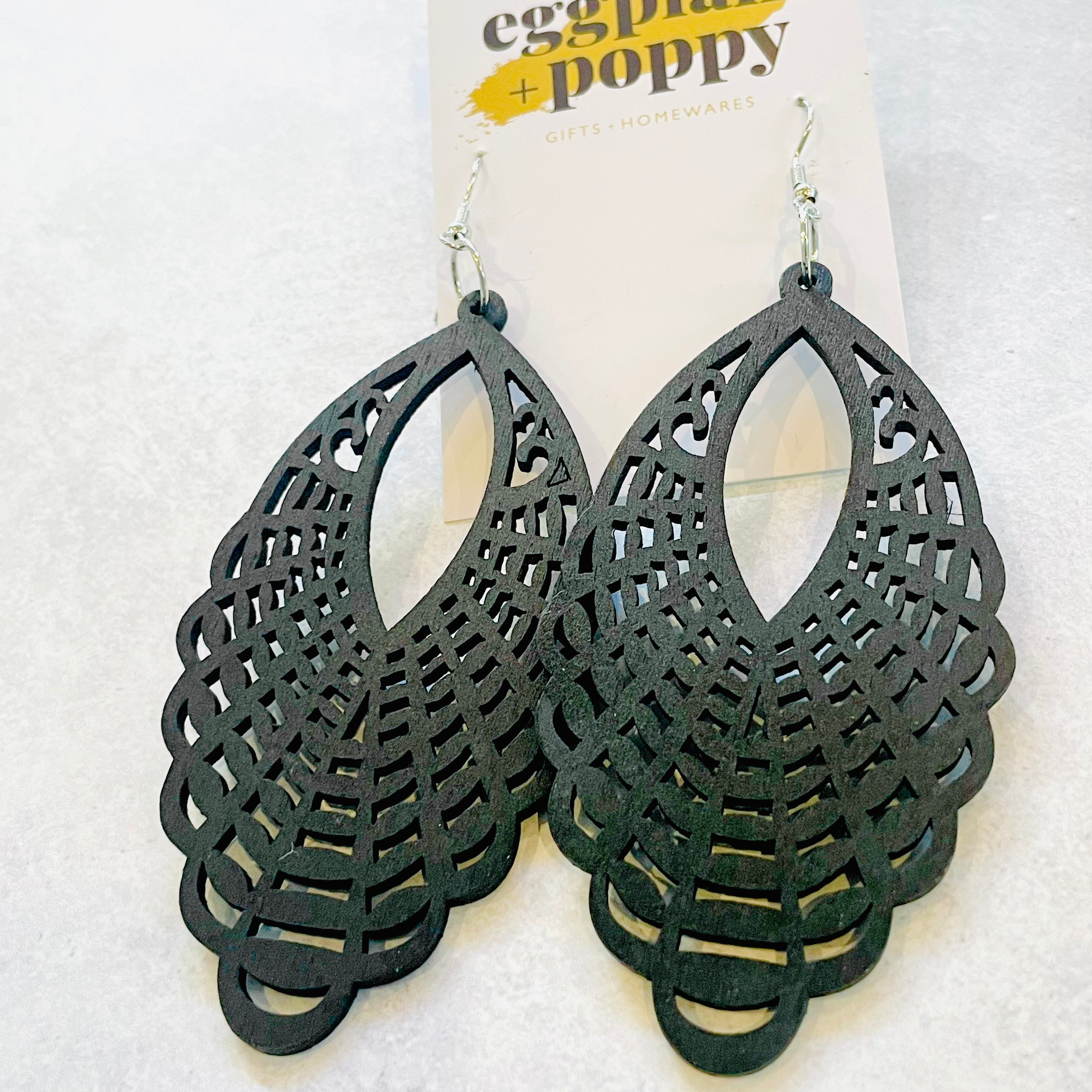Coloured Timber Earrings