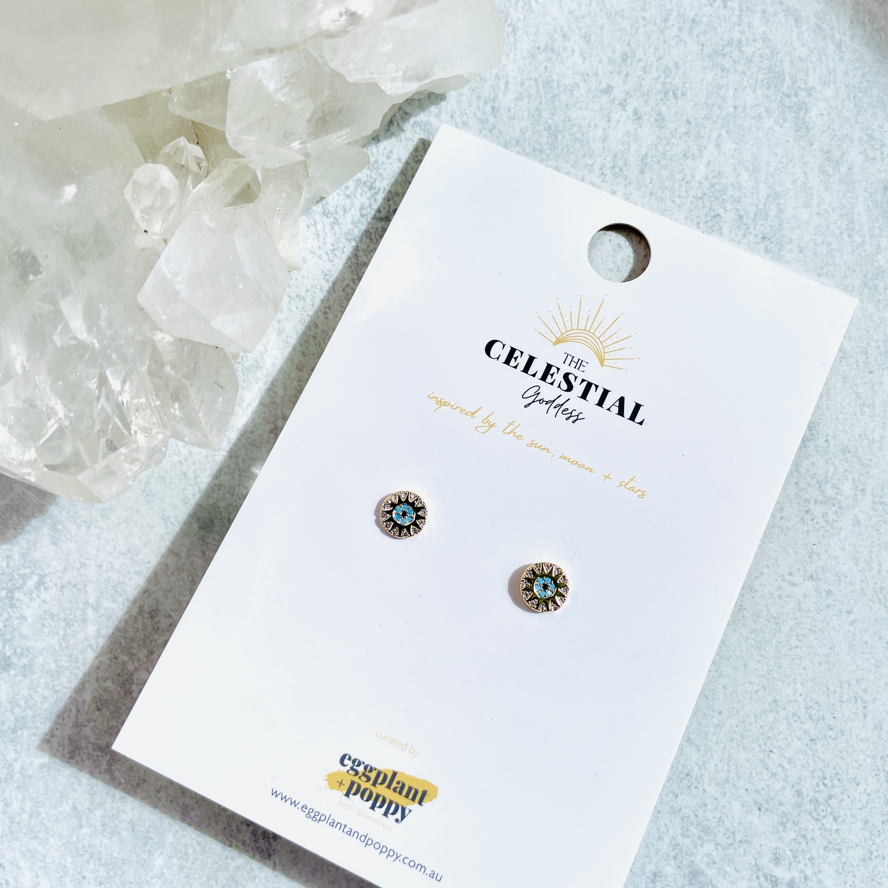 Evil Eye Pave Studs