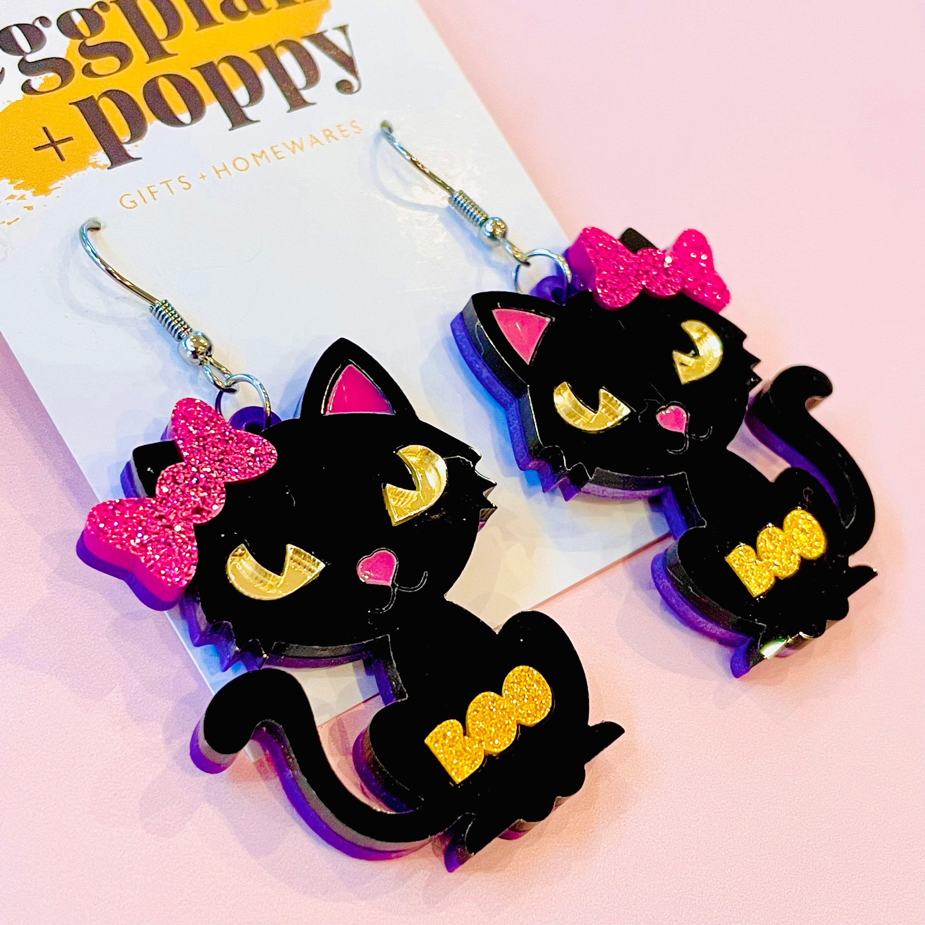 Boo Cat Earrings