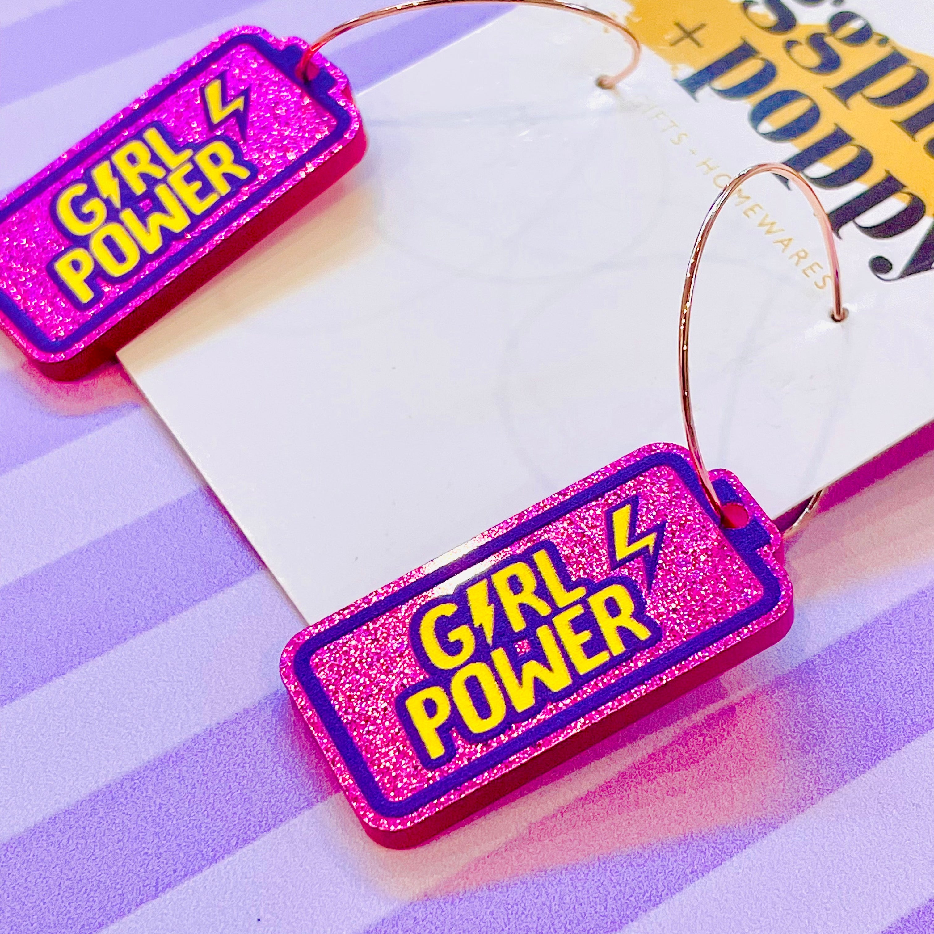 Girl Power Hoop Earrings