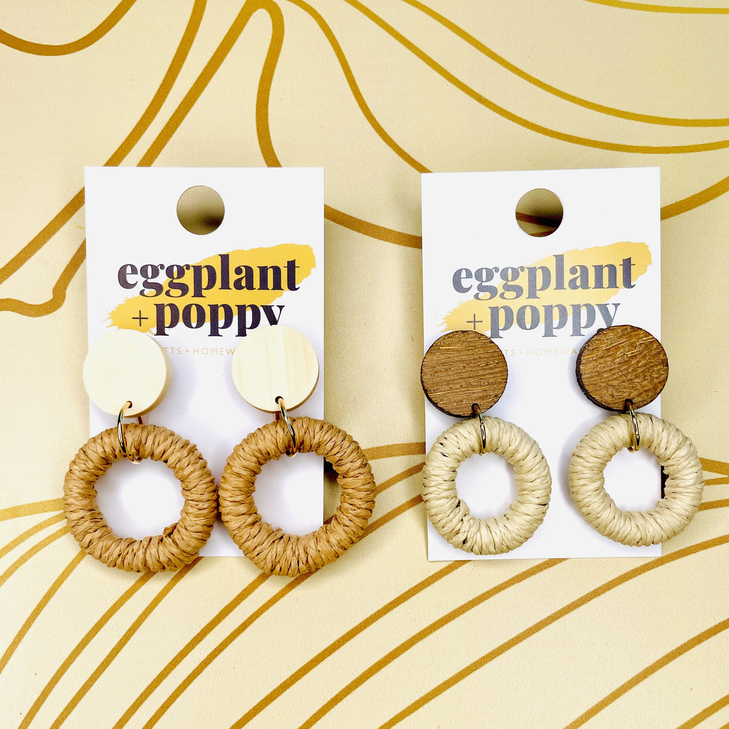 Rattan Ring Earrings