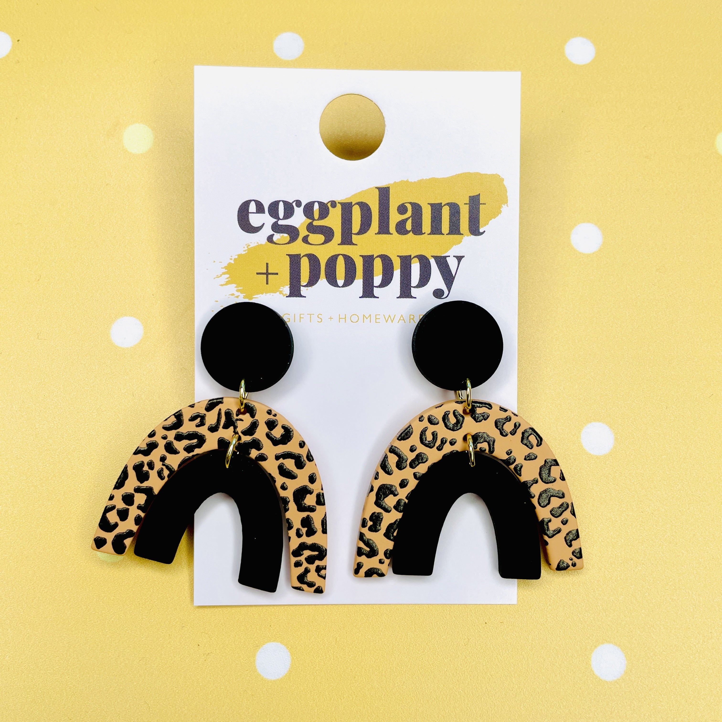 Leopard Rainbow Earrings