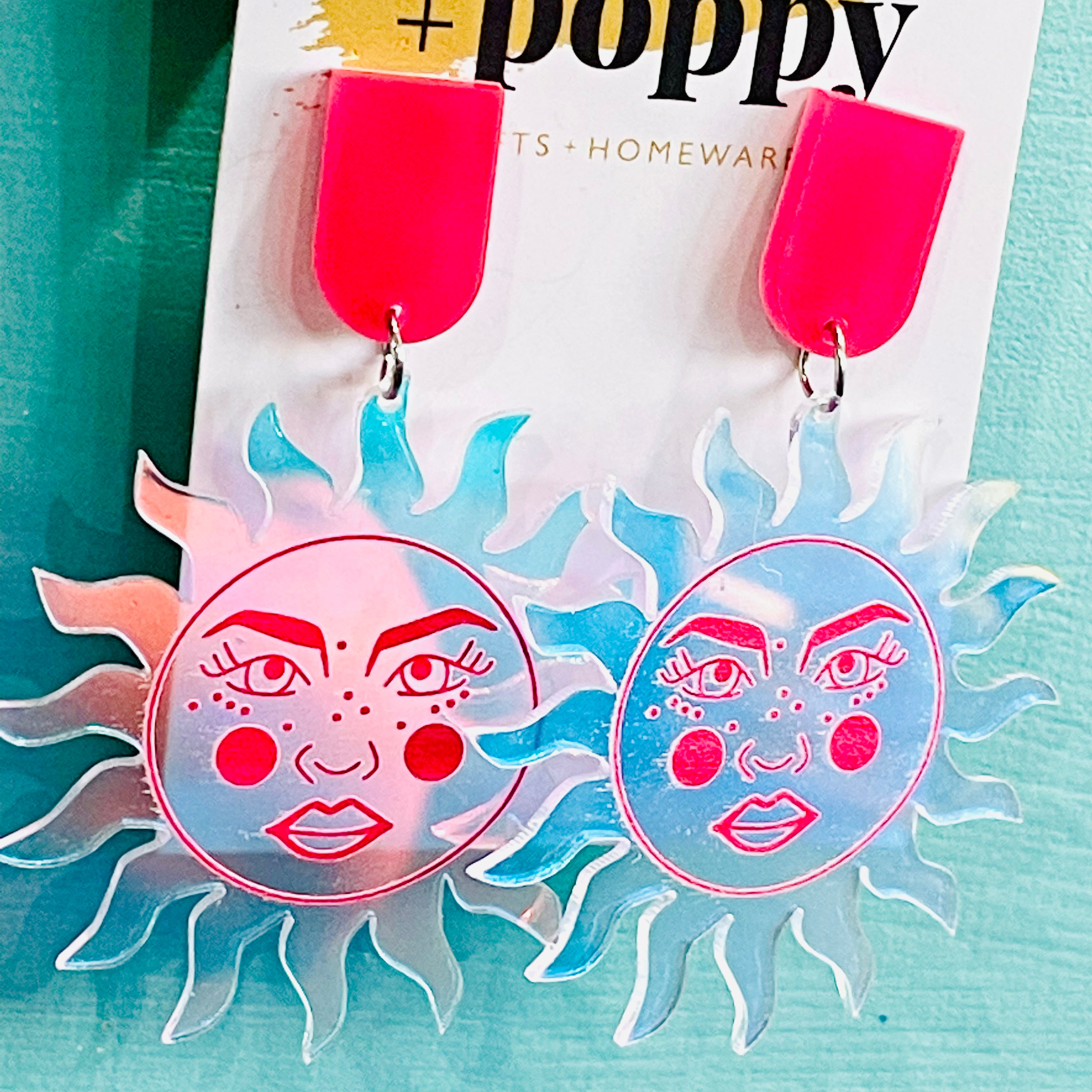 Holographic Sun Earrings