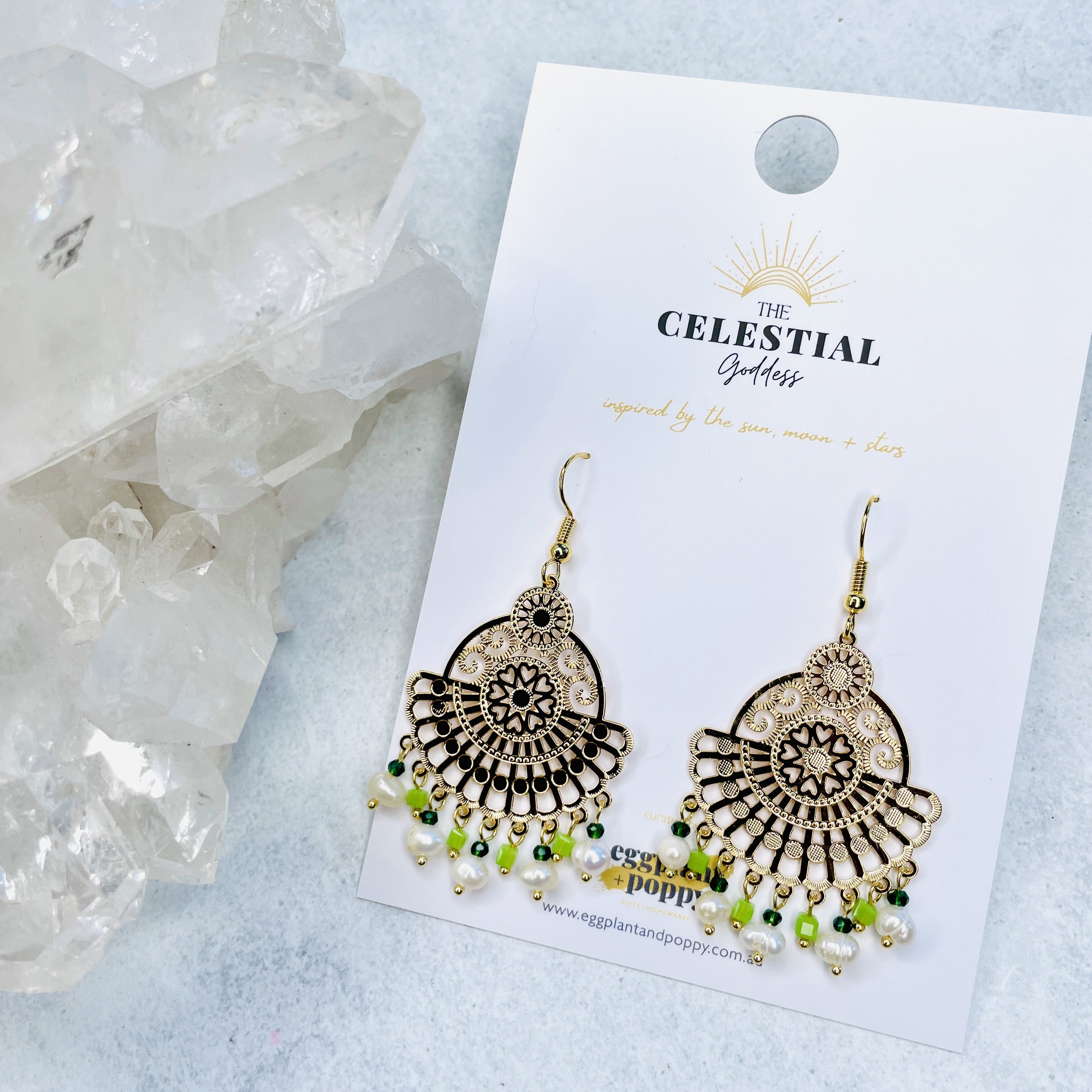 Beaded Filigree Earrings