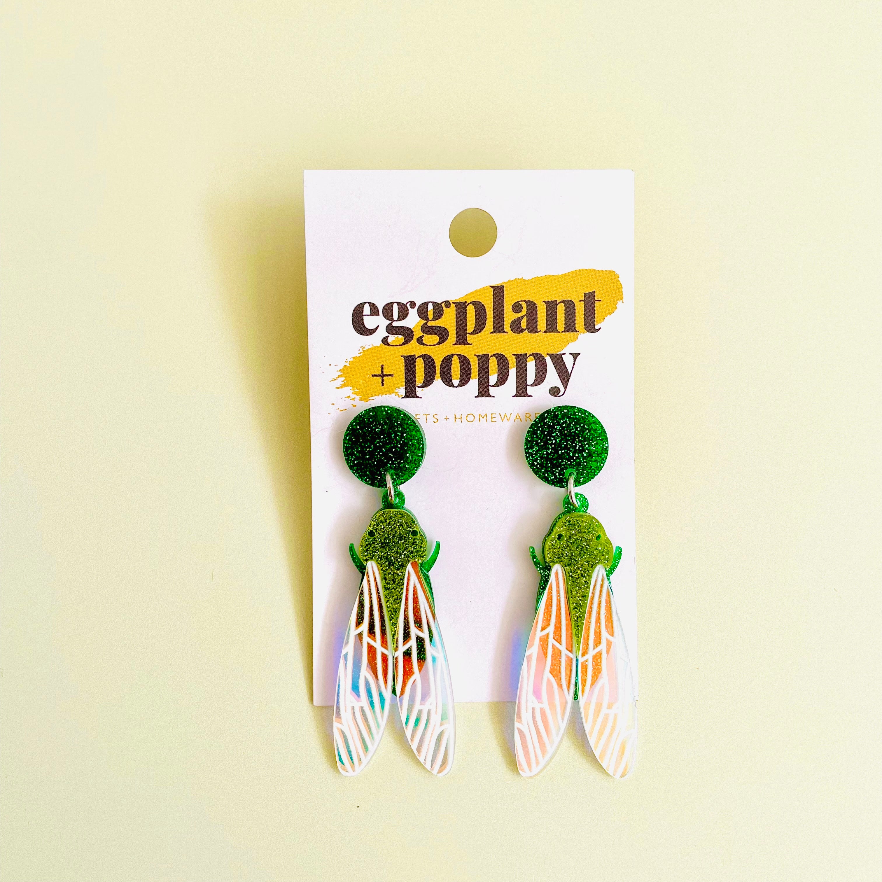 Glitter Cicada Earrings