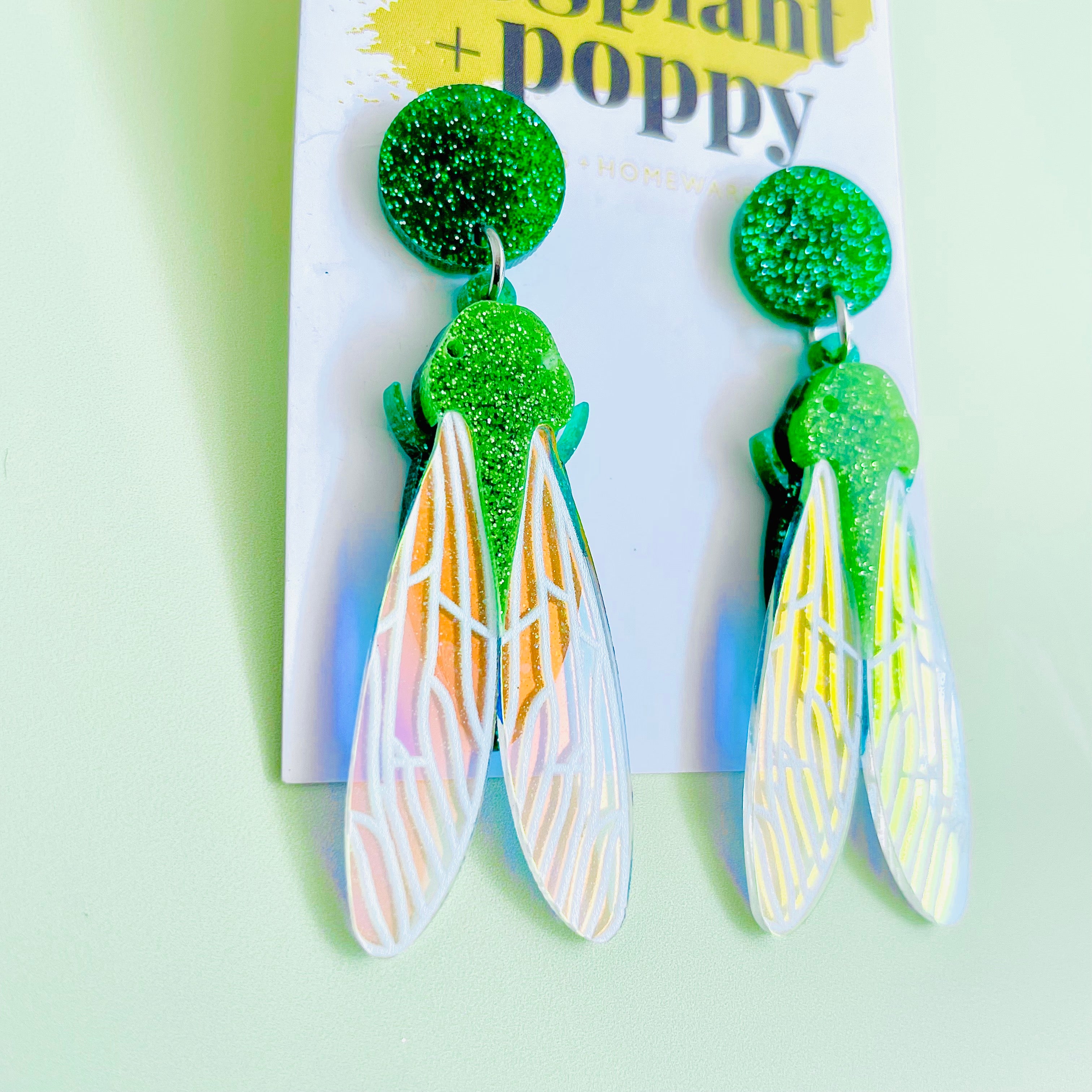 Glitter Cicada Earrings