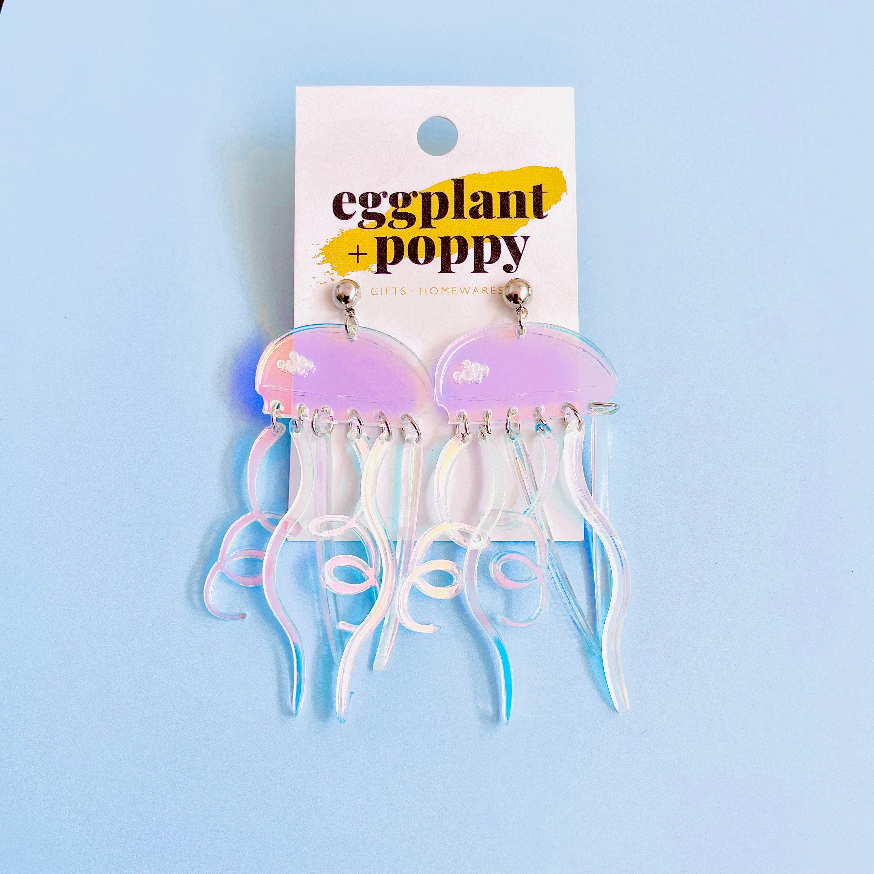 Holographic Jellyfish Earrings