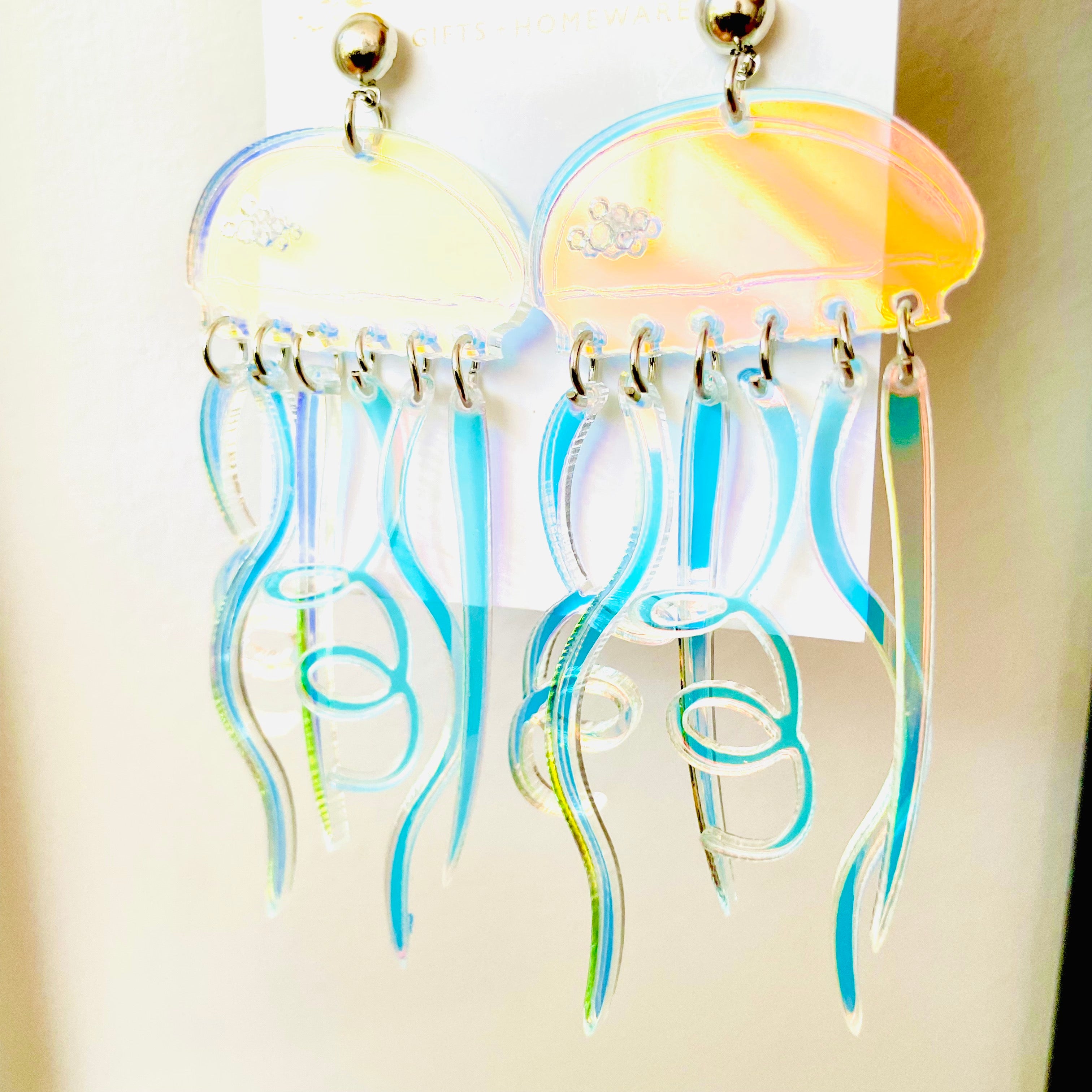 Holographic Jellyfish Earrings