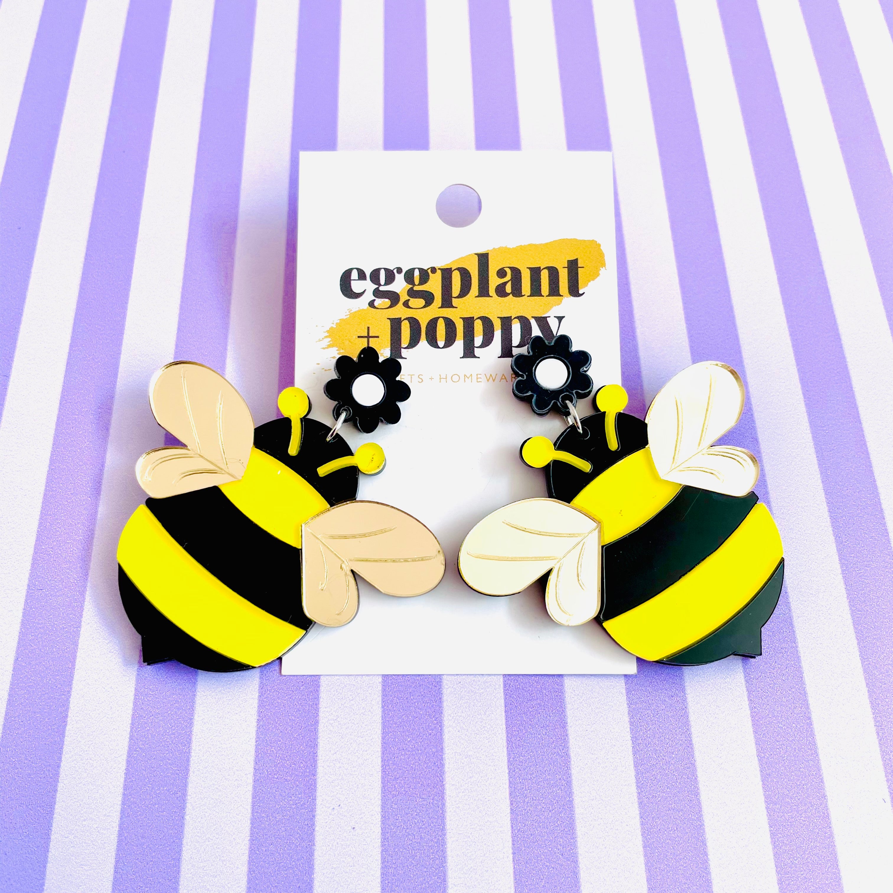 Large Bee Earrings