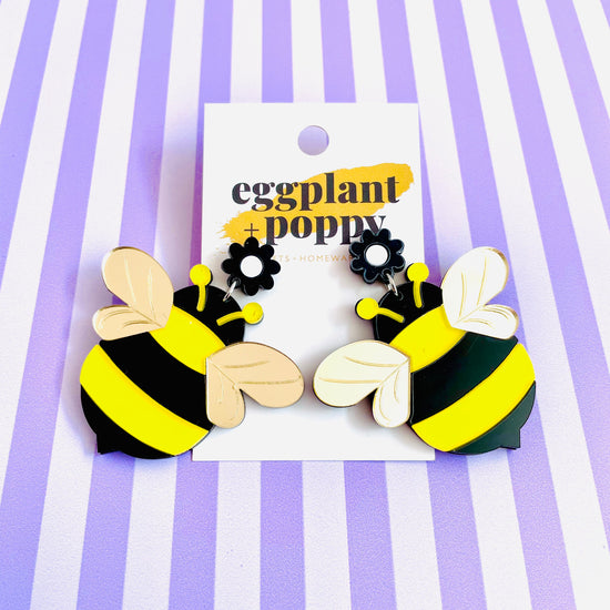 Large Bee Earrings