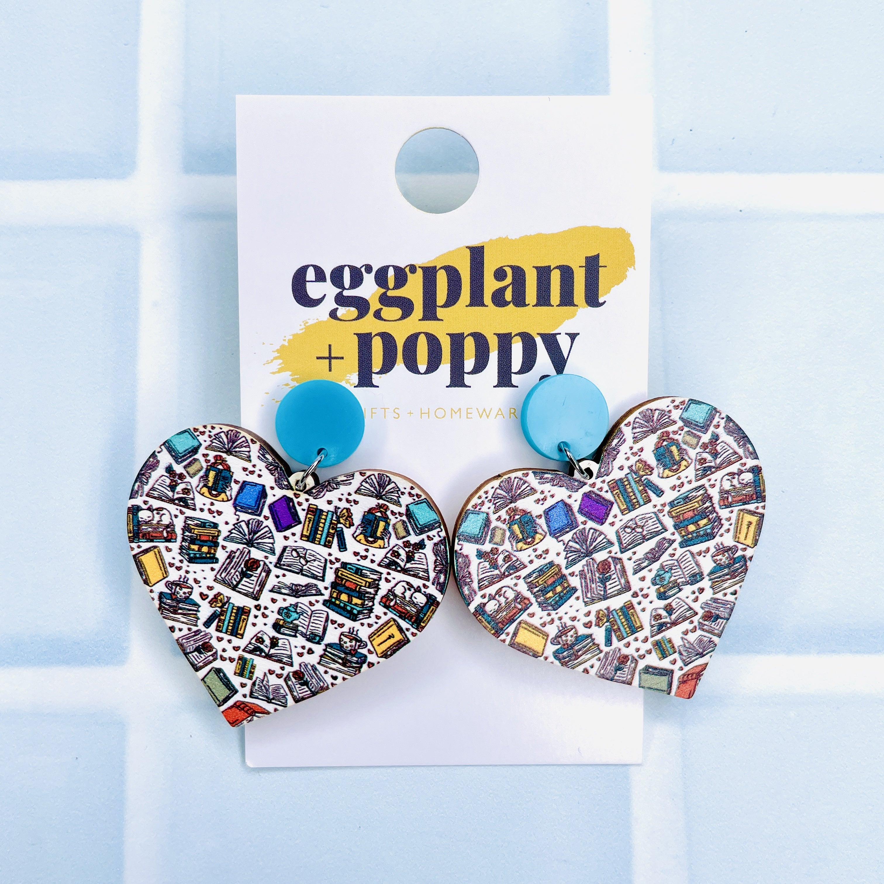 I Love Books Earrings