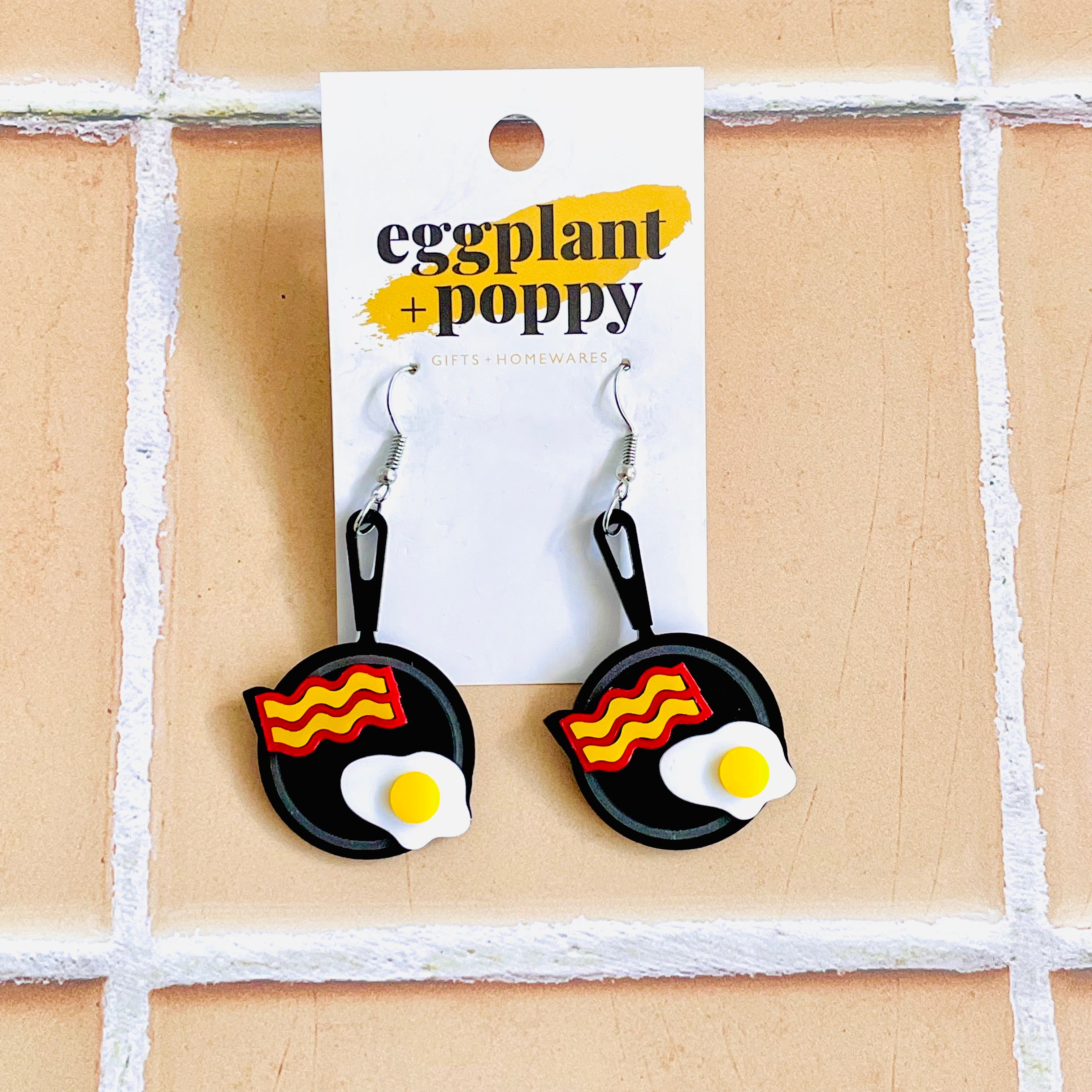 Egg & Bacon Earrings