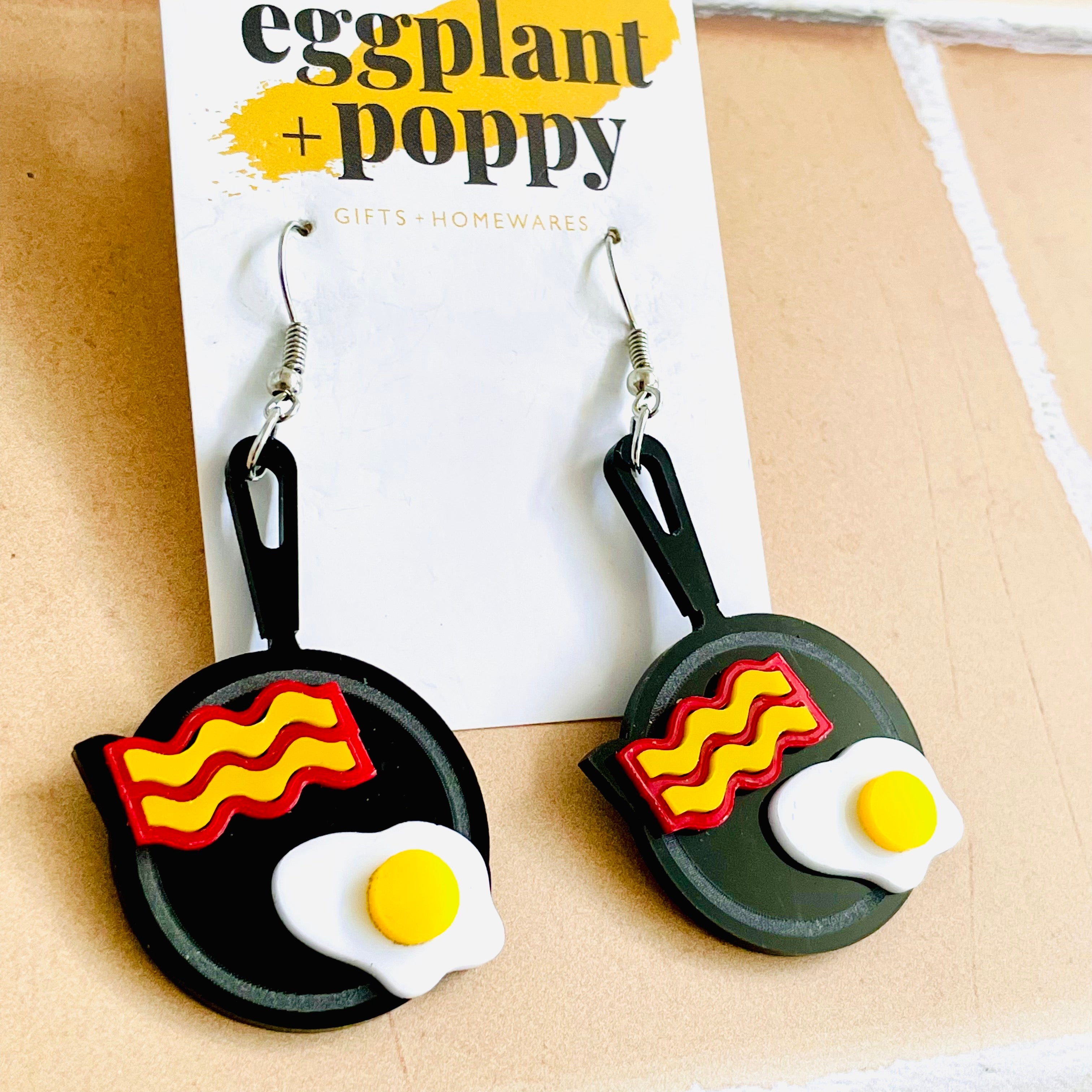 Egg & Bacon Earrings
