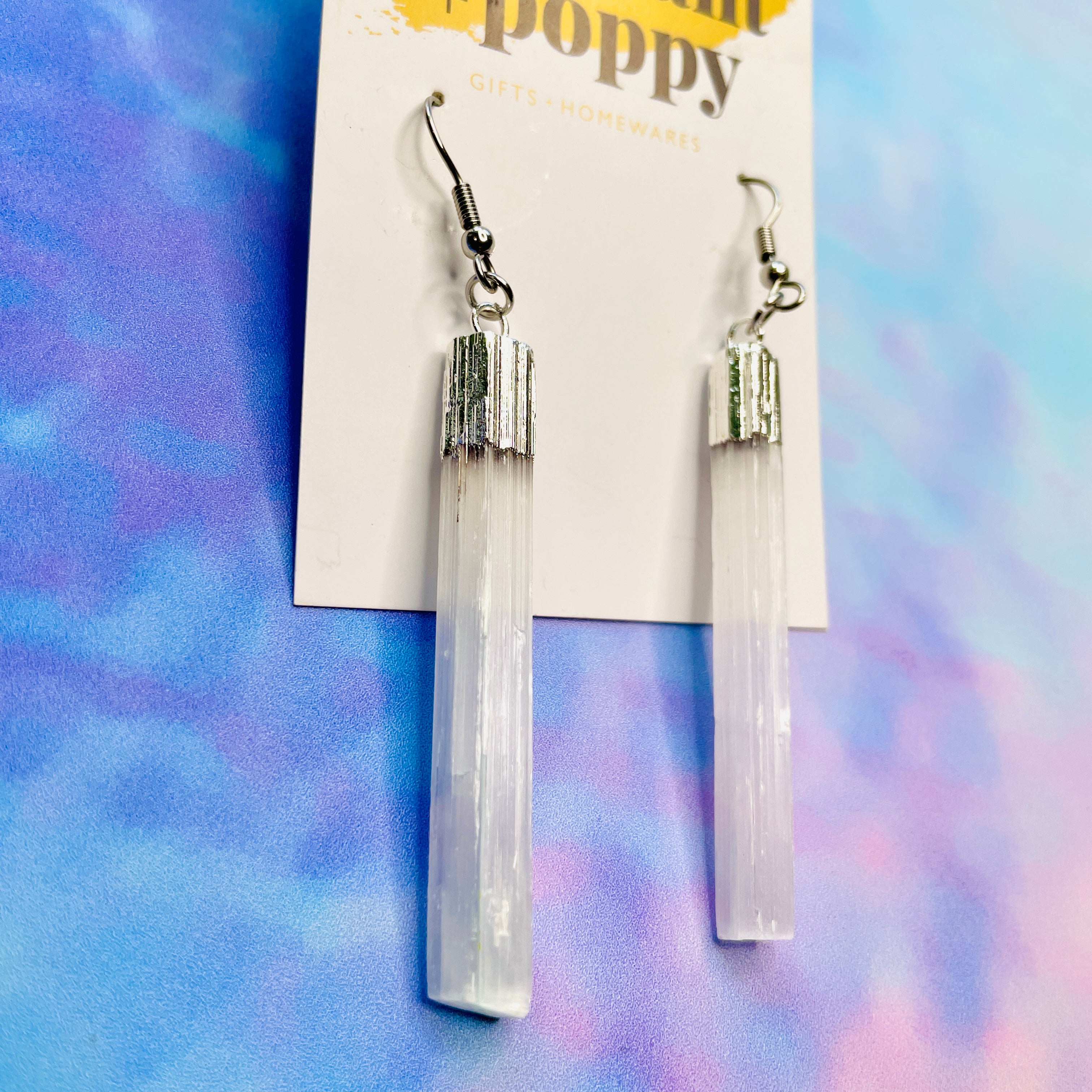 Selenite Wand Earrings