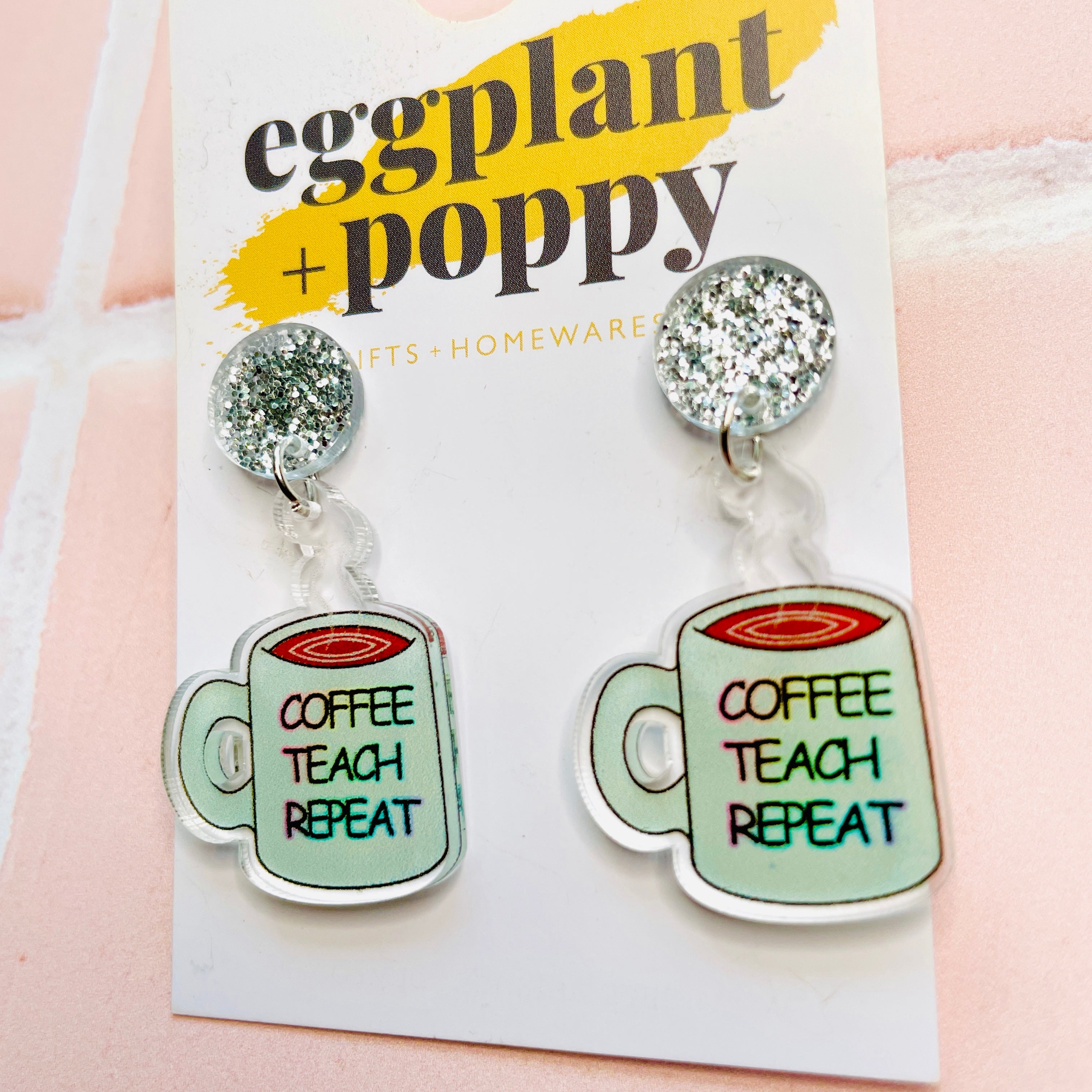 Coffee, Teach, Repeat Earrings
