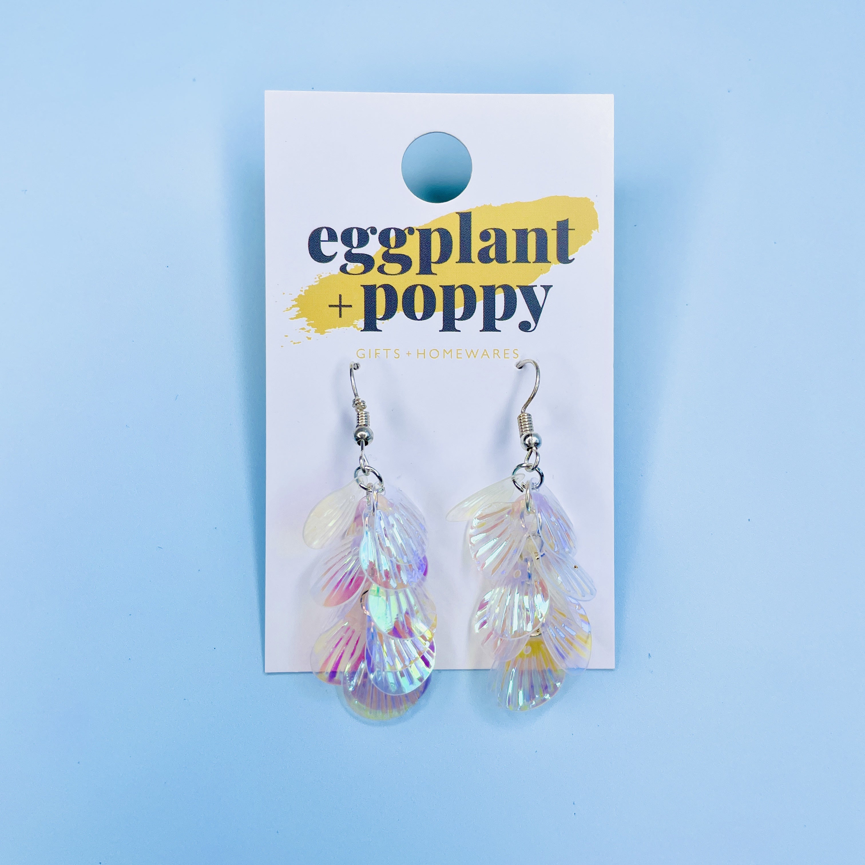 Holographic Shell Earrings