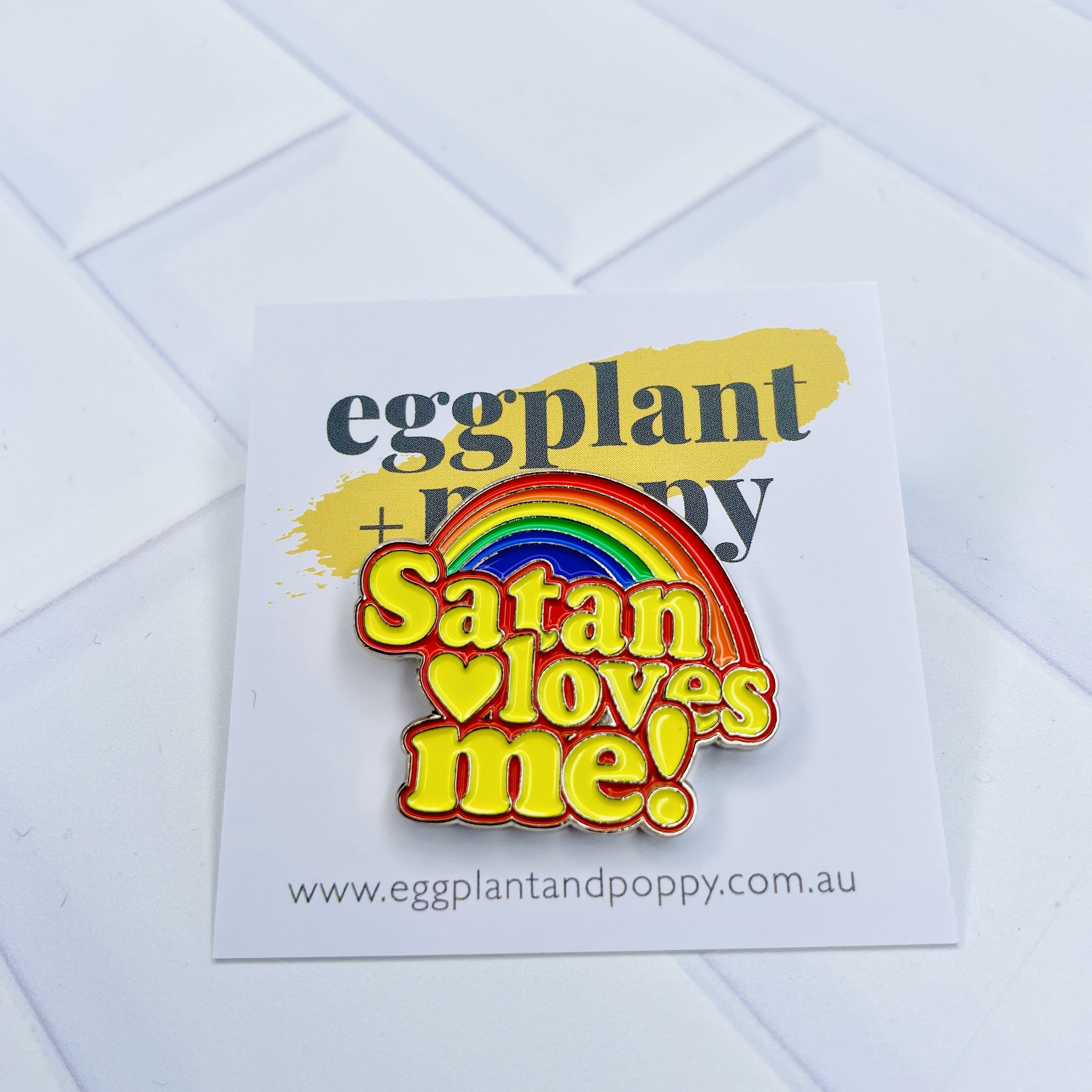 Enamel Pin - Satan Loves Me